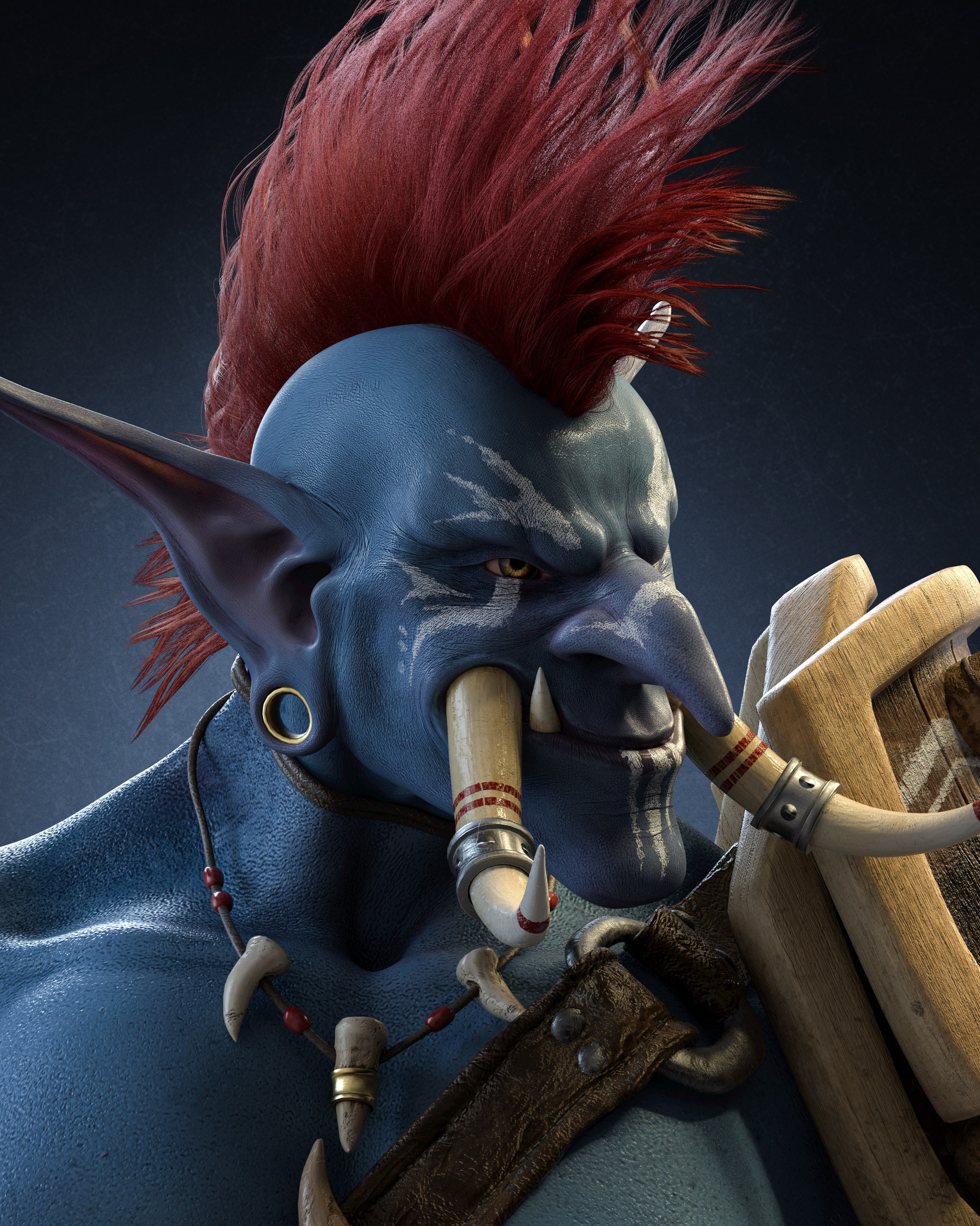 Cute Troll by Ayrton Diaz - Blizzard, World of Warcraft, Тролль, Арт, 3D графика, Видео, Длиннопост