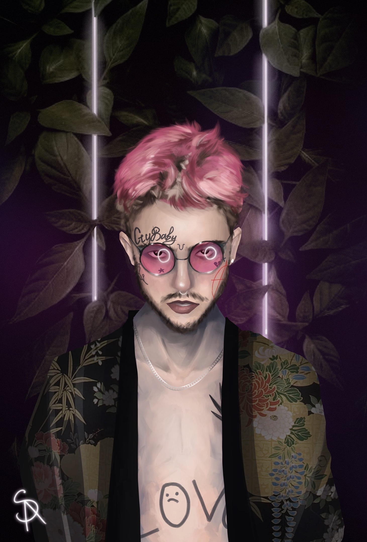 LIL PEEP - My, Lil peep, Art, Drawing, Digital drawing, Music, Tattoo, Men