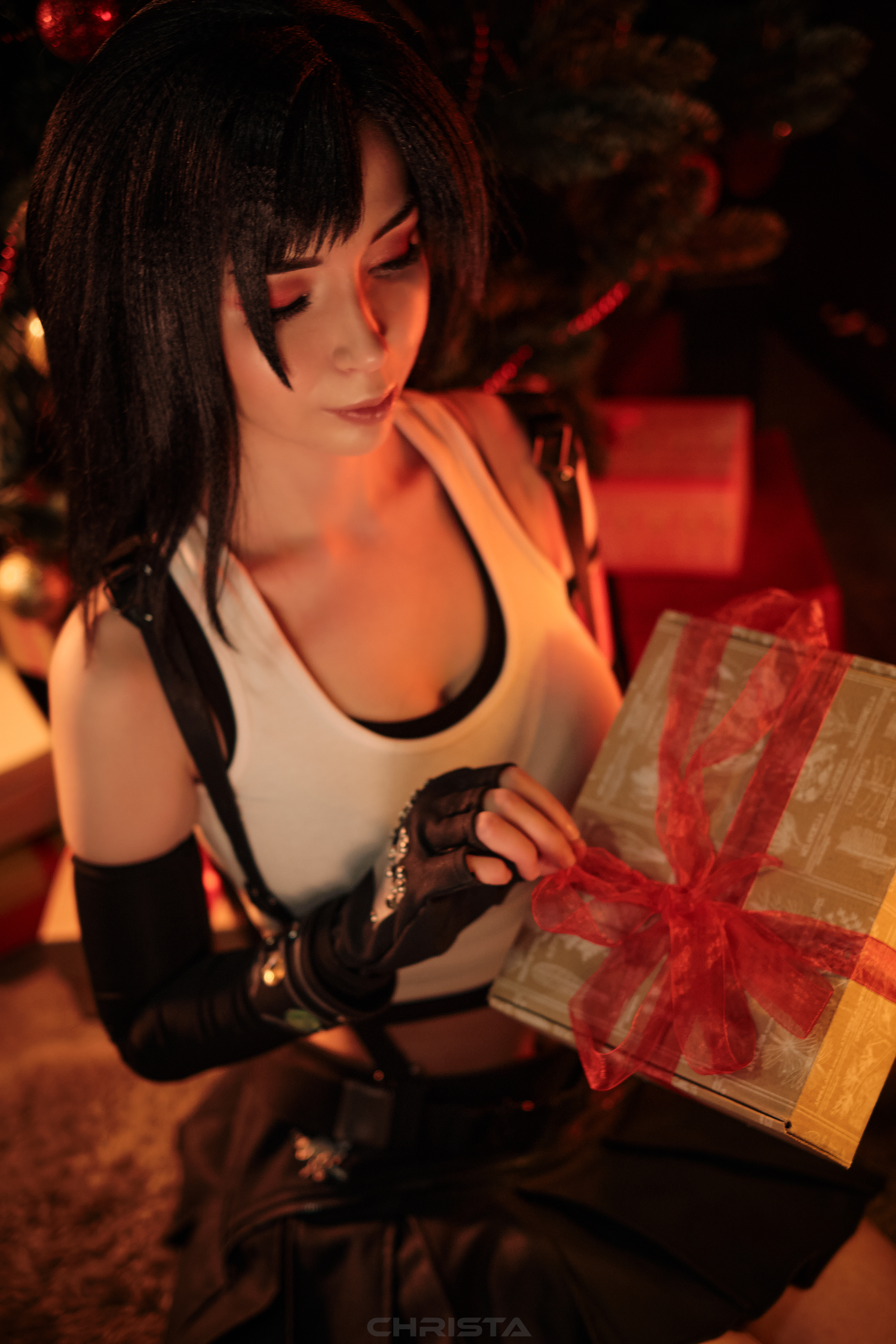 Christmas Tifa FF7 - Моё, Косплей, Final Fantasy, Длиннопост