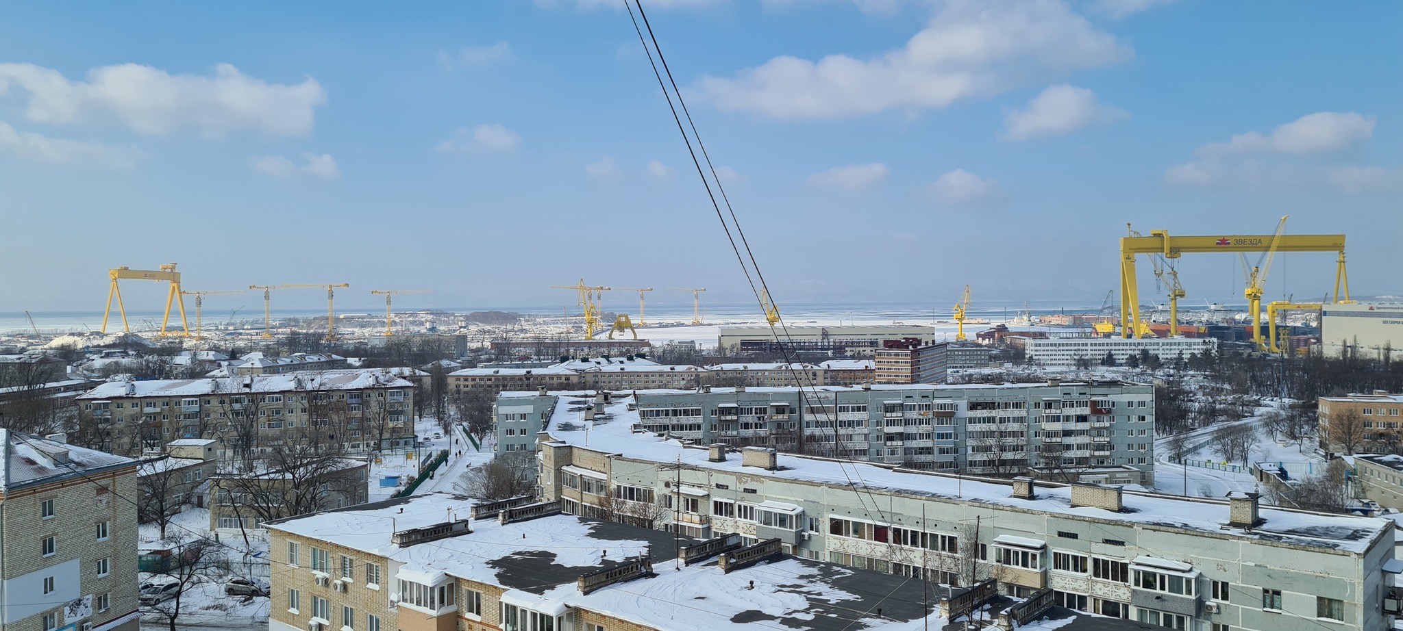 Bolshekranovsk - My, G Bolshoy Kamen, Photo on sneaker, View from the window, The photo