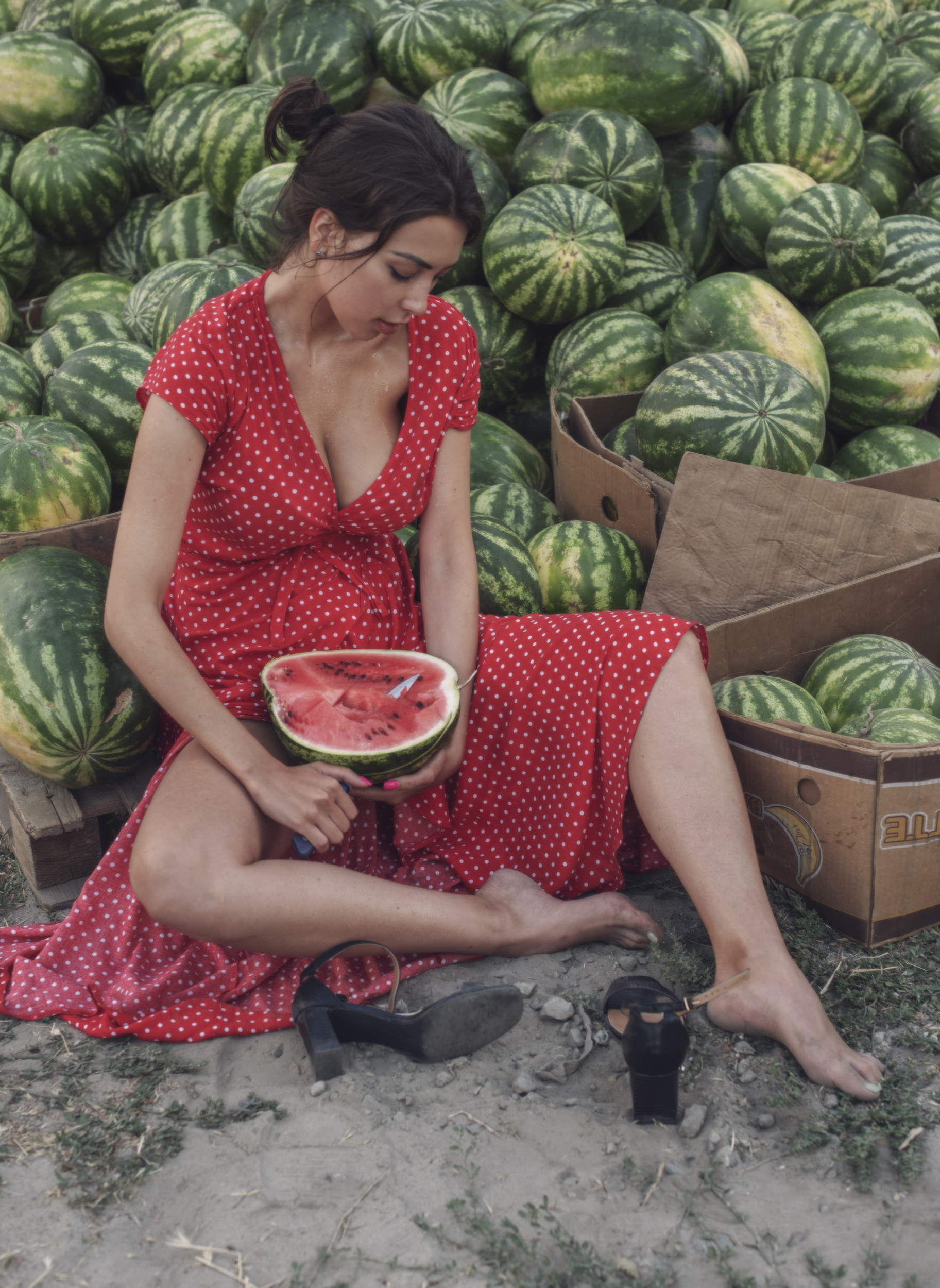 Watermelons - Girls, Photographer David Dubnitsky, Watermelon, Longpost