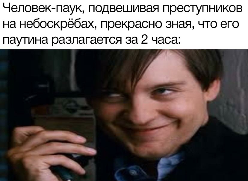 Sly - Spiderman, Tobey Maguire, Memes, Picture with text, Black humor