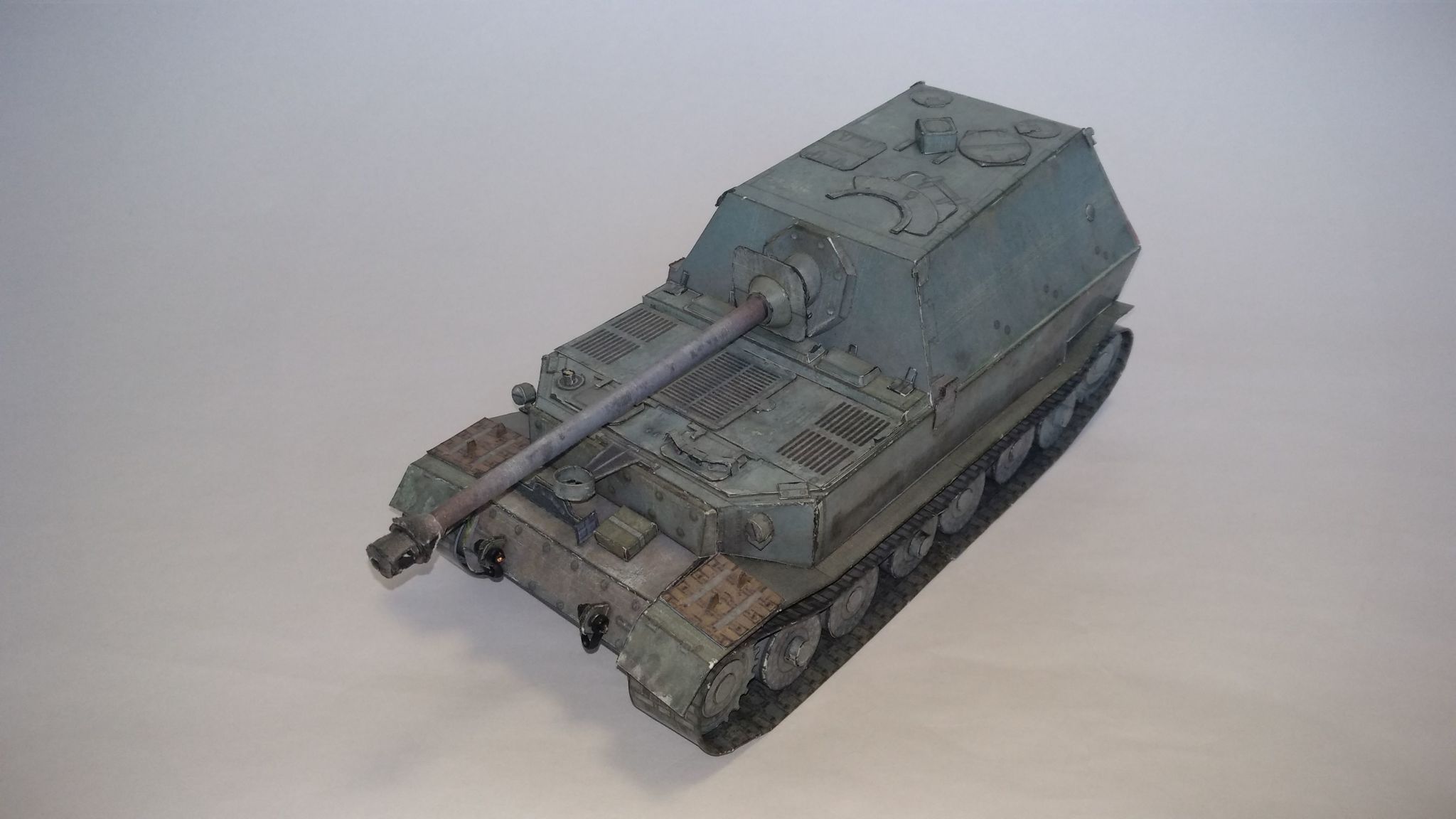 Ferdinand  8,8 cm StuK 43 Sfl L/71 Panzerjger Tiger (P), Sturmkanone mit 8,8 cm StuK 43, Sd.Kfz.184. Steel general (war thunder)  scale 1:35 - My, My, Modeling, Modeling, Tanks, Tanks, Paper, Paper, Ferdinand, Ferdinand, Longpost, Longpost