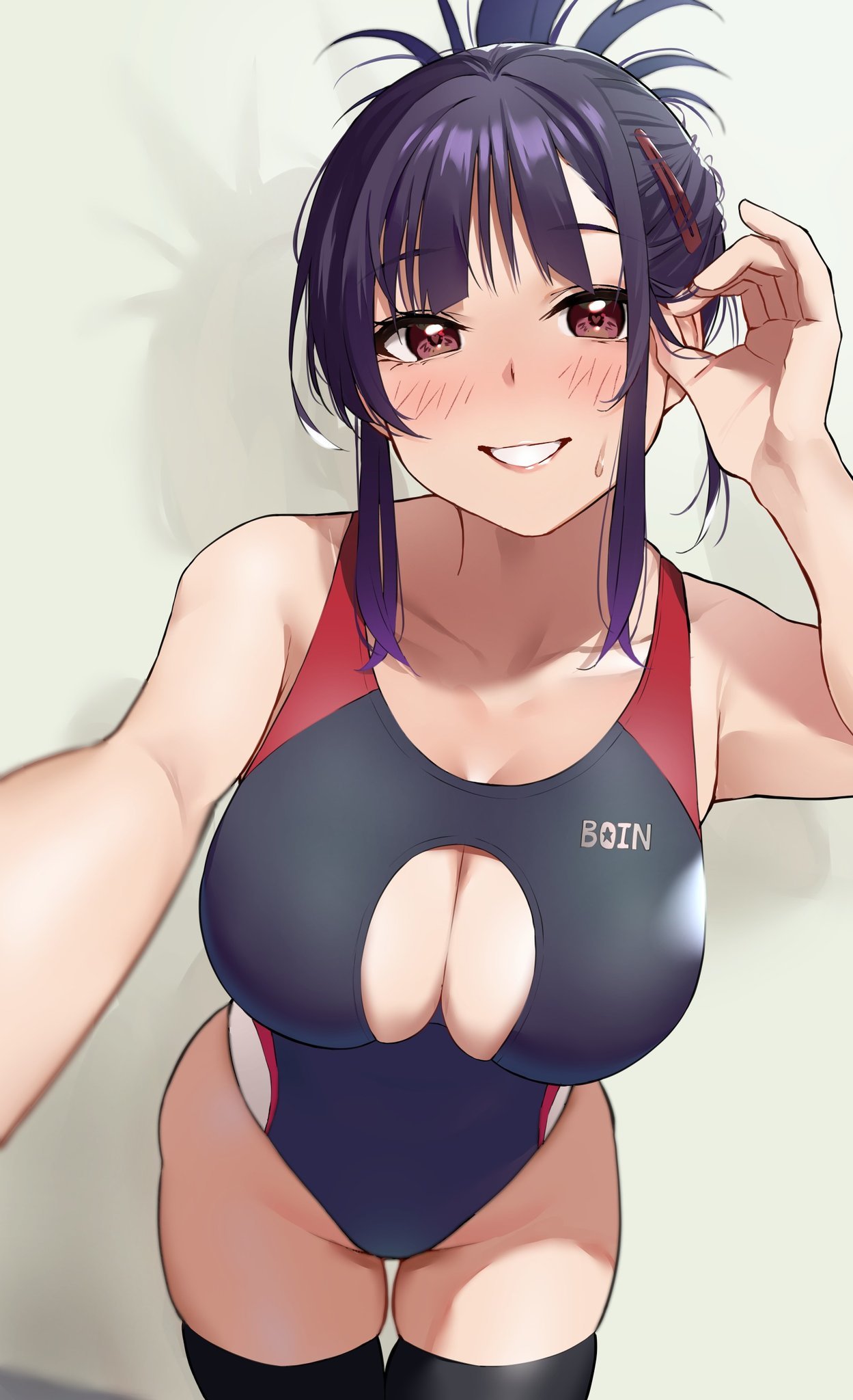 Nice meeting - NSFW, Anime, Hand-drawn erotica, Swimsuit, Girls, Sports girls, Longpost, Underwear, Anime art