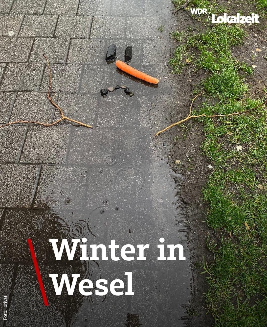 Winter in Wesel - Germany, snowman, Weather