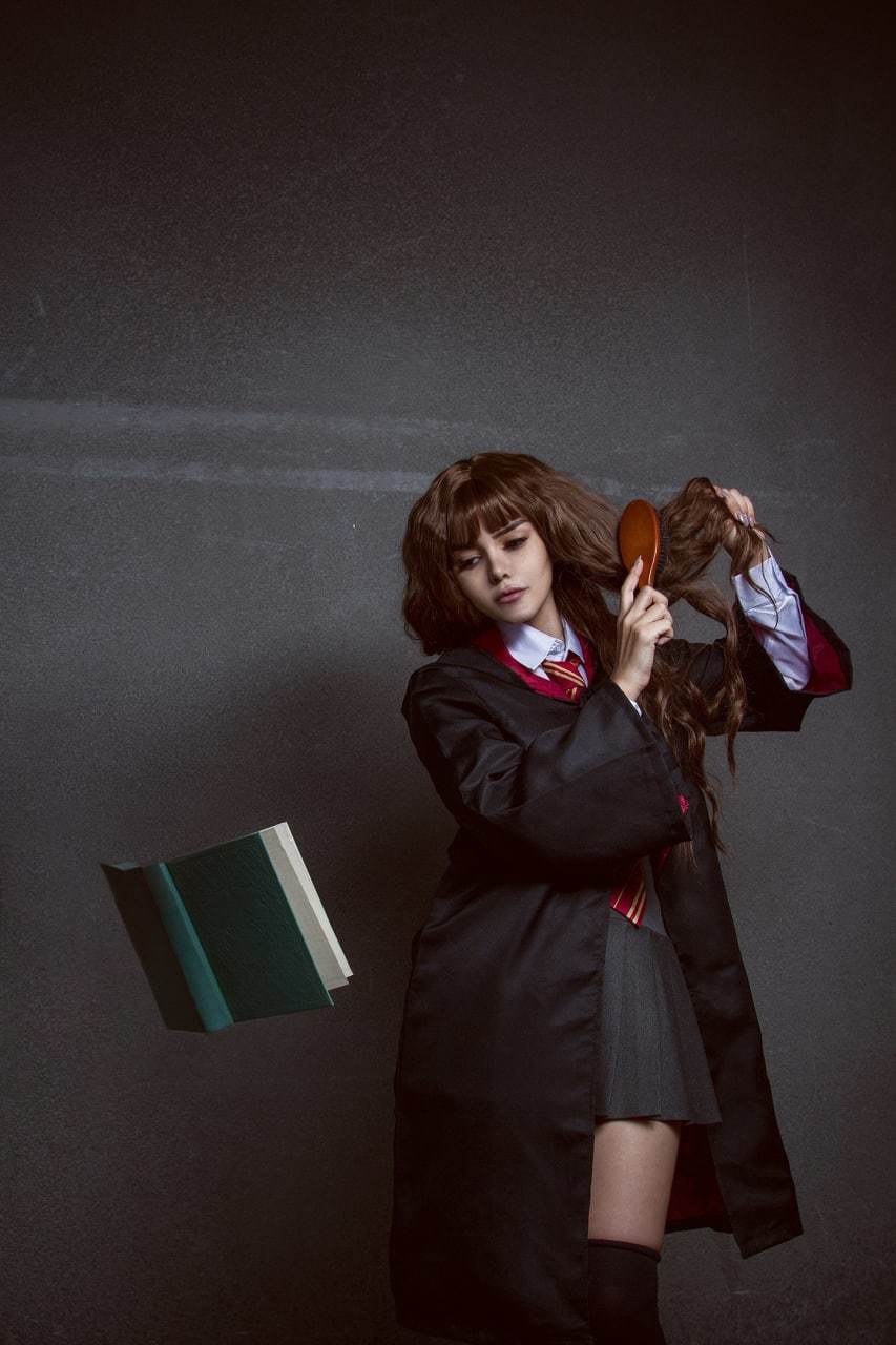 Hermione Granger (Christina Fink/KalinkaFox) - NSFW, Christina Fink, Beautiful girl, Breast, Naked, Erotic, Cosplay, Harry Potter, Hermione, Longpost