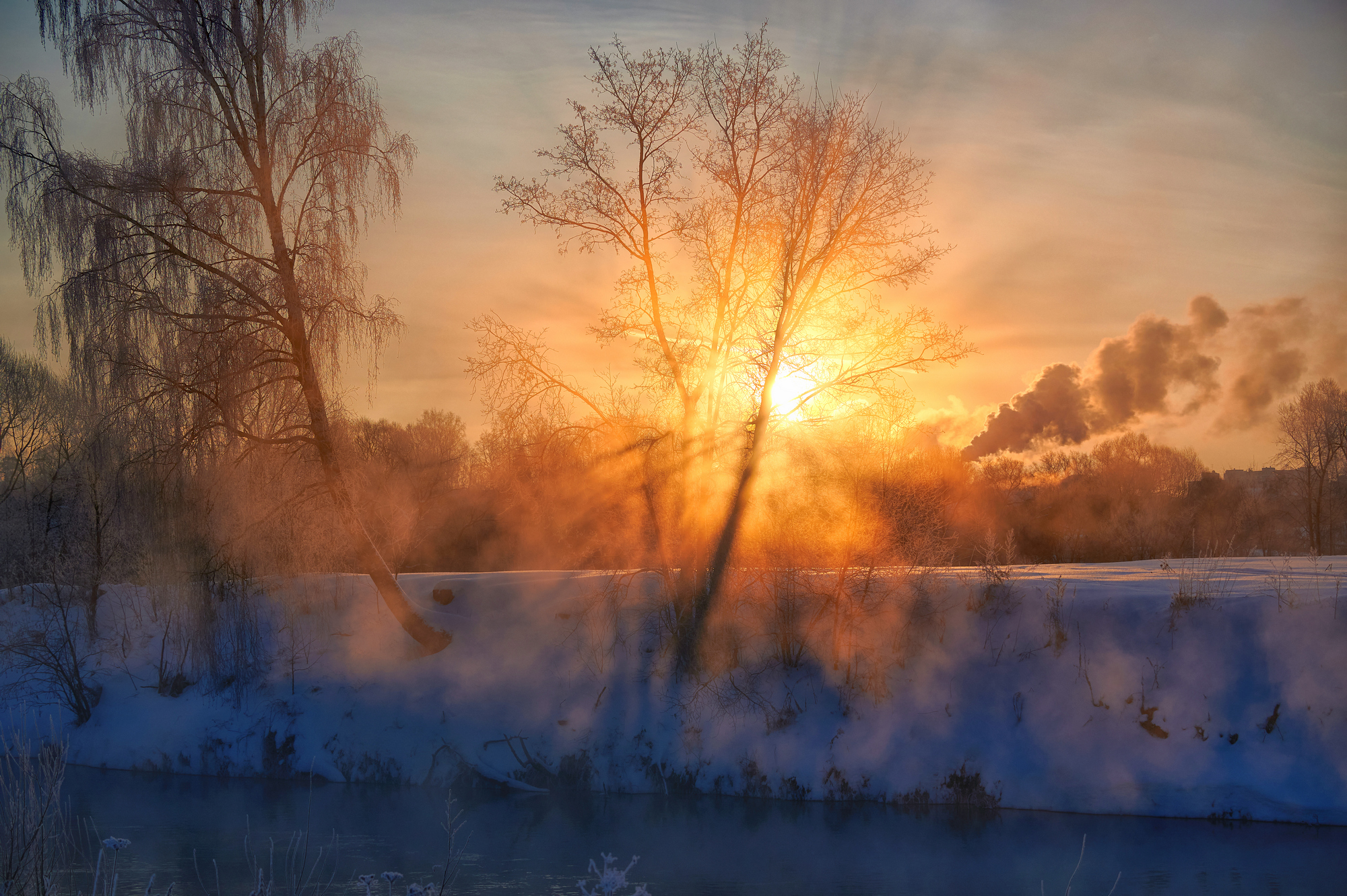 Frosty Istra - My, The photo, Nikon, Sigma, Winter, freezing, Istra River, New Jerusalem Monastery, Longpost