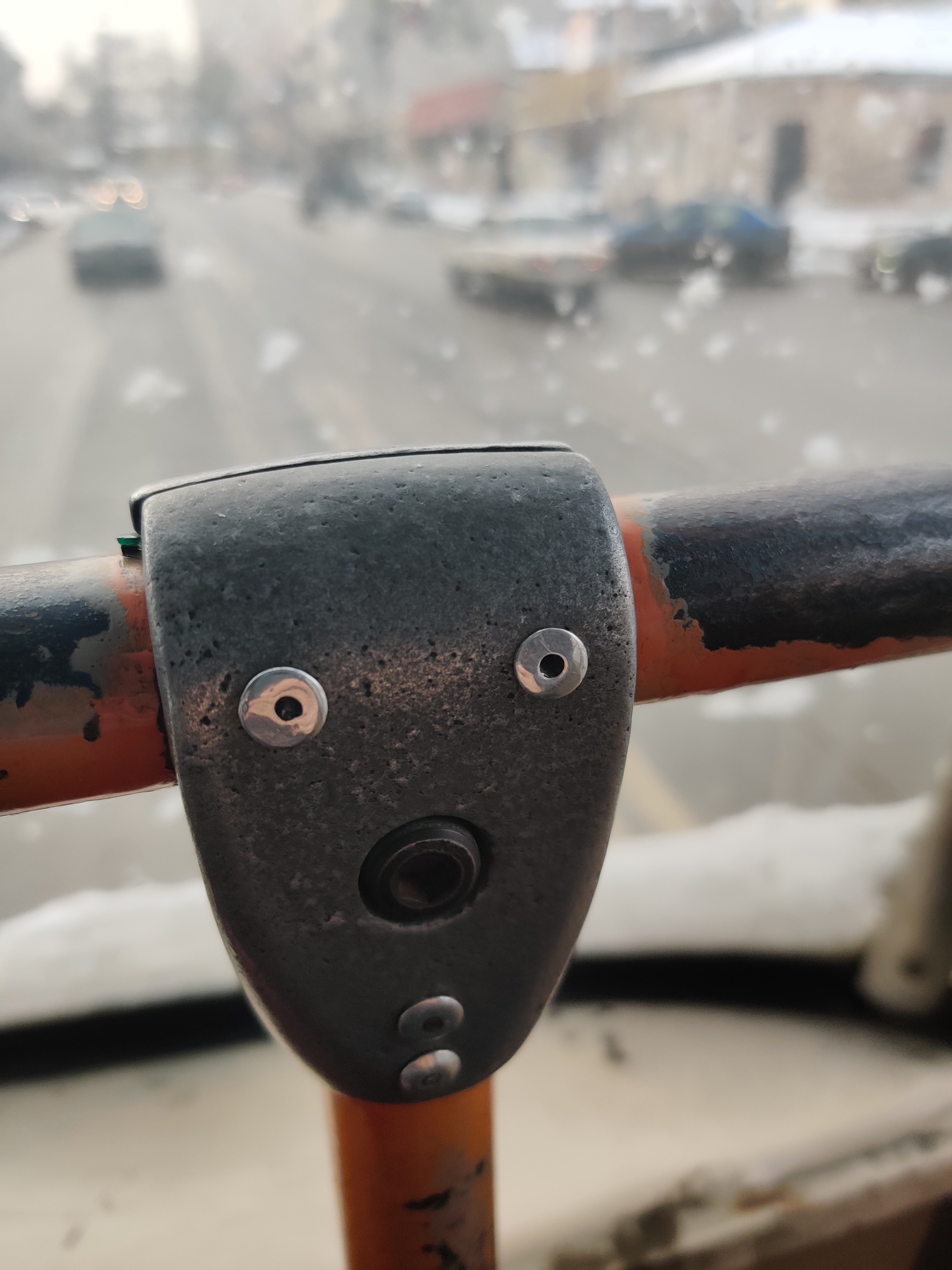 When I went out into the street - My, Pareidolia, Tram, Handrail