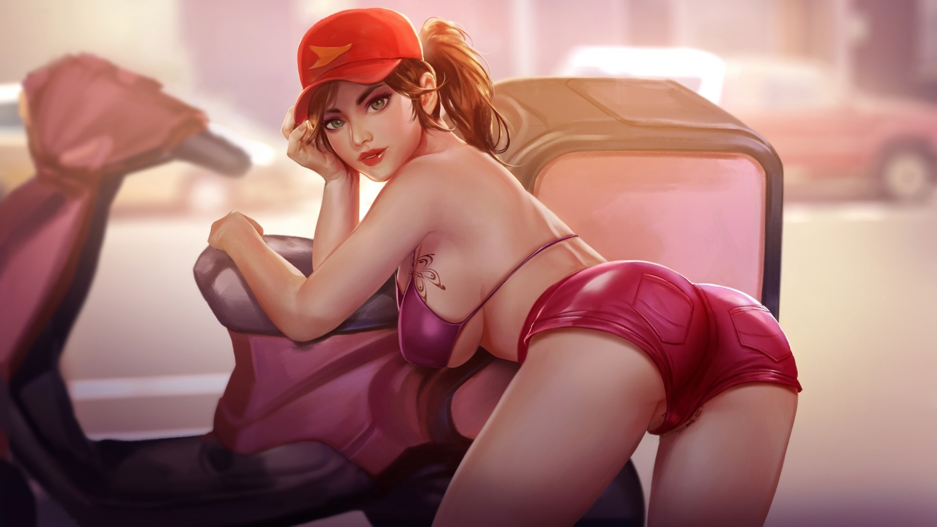 Let's go for a ride? - NSFW, Art, Girls, Erotic, Boobs, Booty, Firolian, League of legends, Sivir