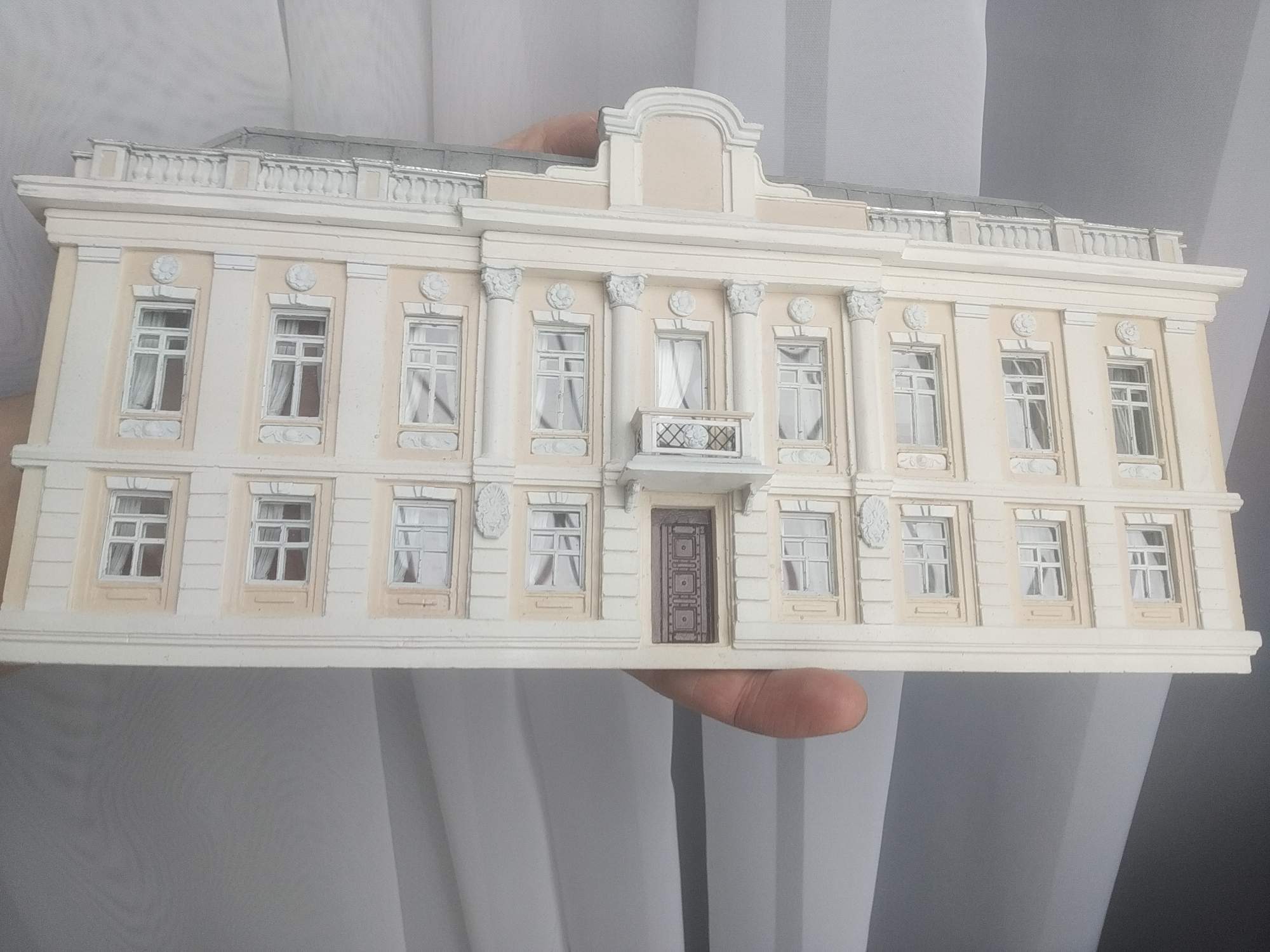 Souvenir, Facade. Continued - My, Modeling, Architecture, With your own hands, Handmade, Souvenirs, Longpost, Needlework with process