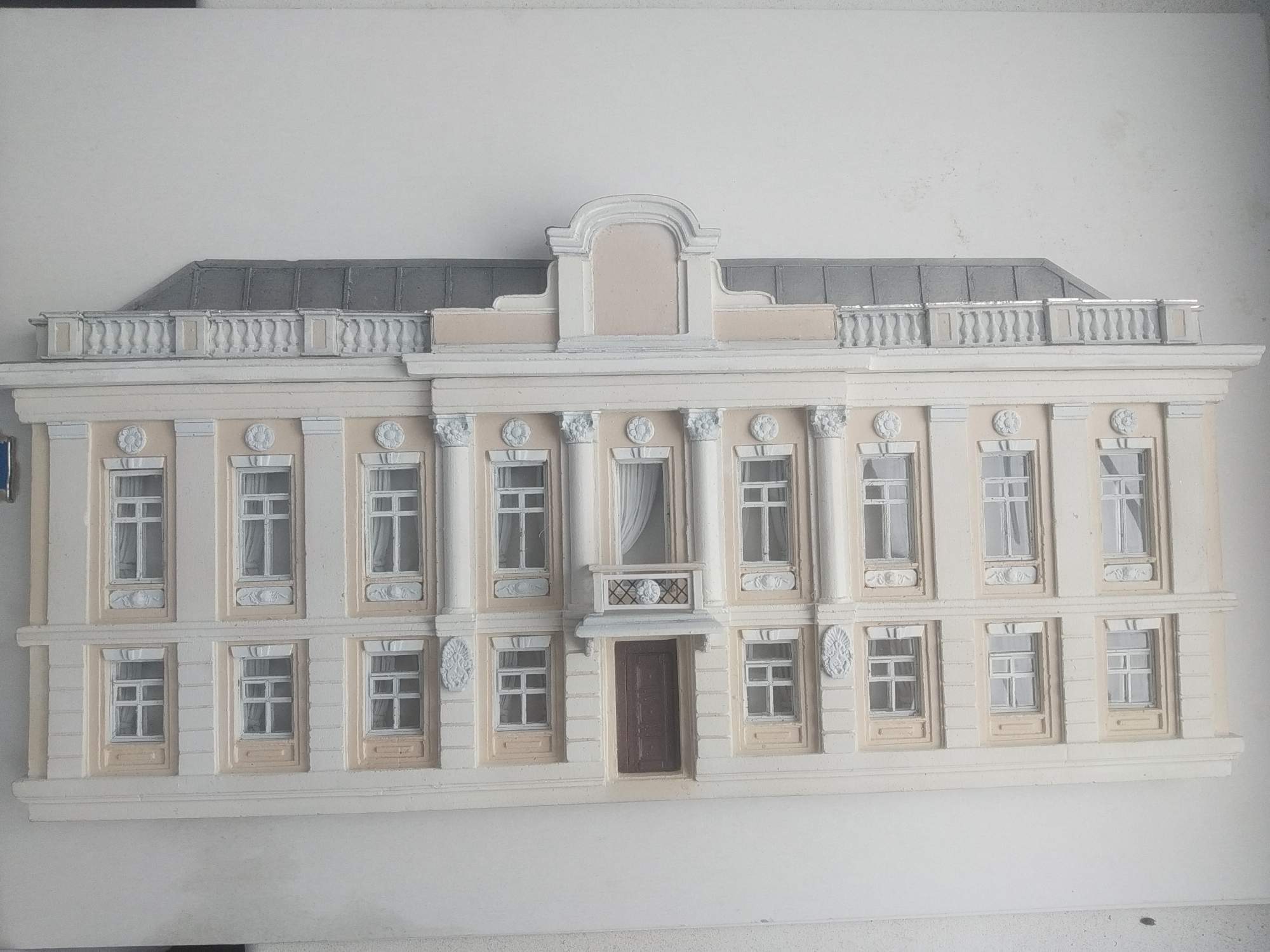 Souvenir, Facade. Continued - My, Modeling, Architecture, With your own hands, Handmade, Souvenirs, Longpost, Needlework with process