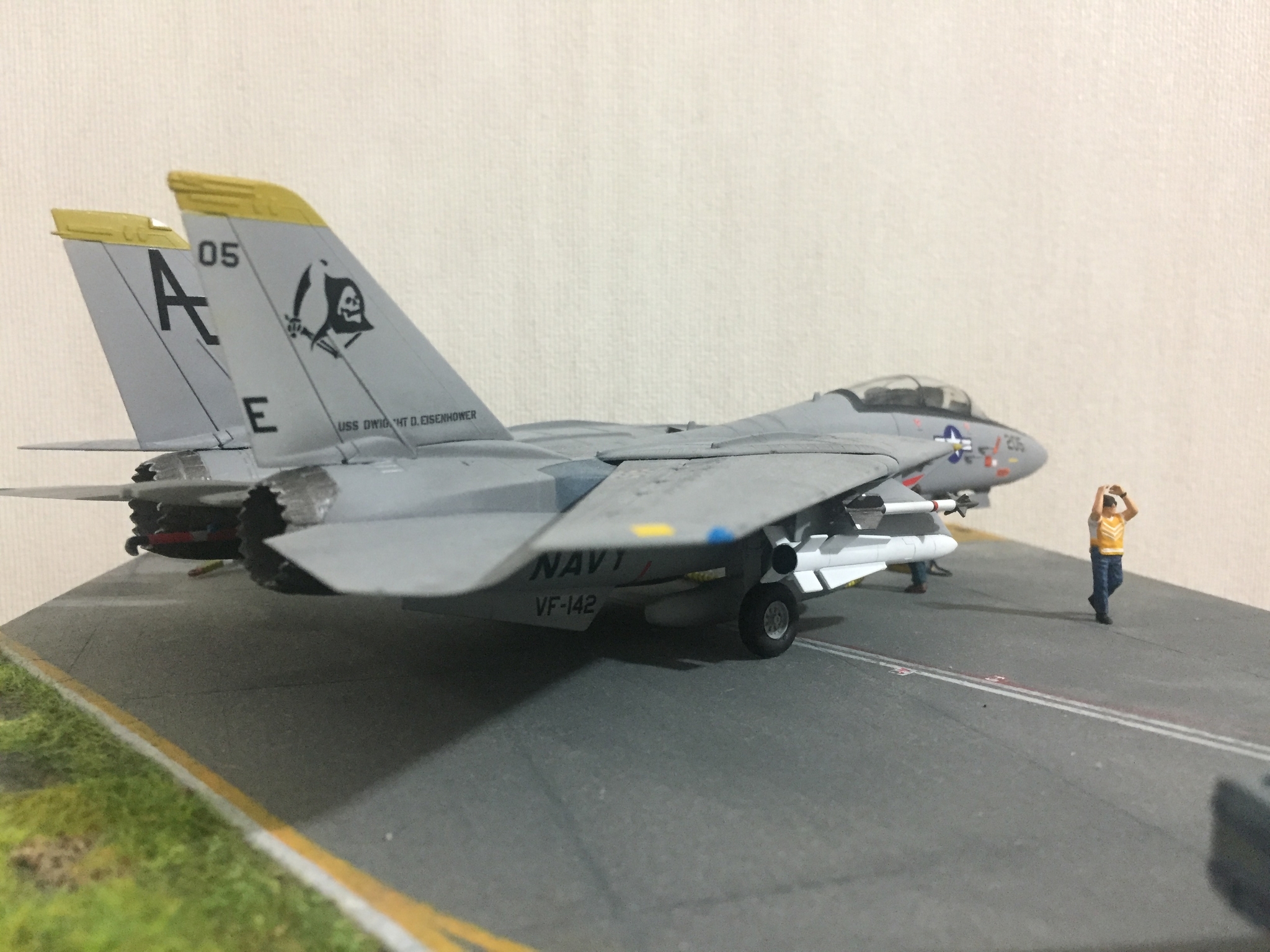 Diorama with the F14 plane from Itallery 1:72 scale! - My, Modeling, Diorama, Aviation, Longpost