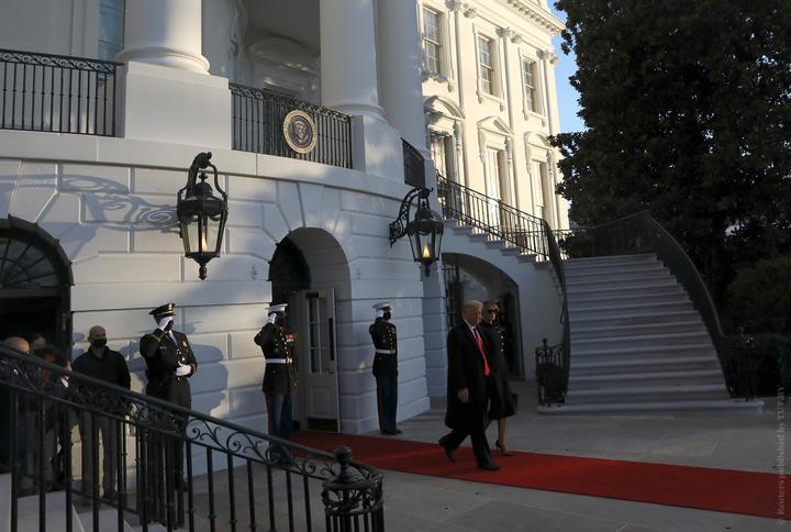 Дональд Трамп покинул Белый дом. Он улетел на вертолете - США, Дональд Трамп, Уход, Политика, Длиннопост, Видео