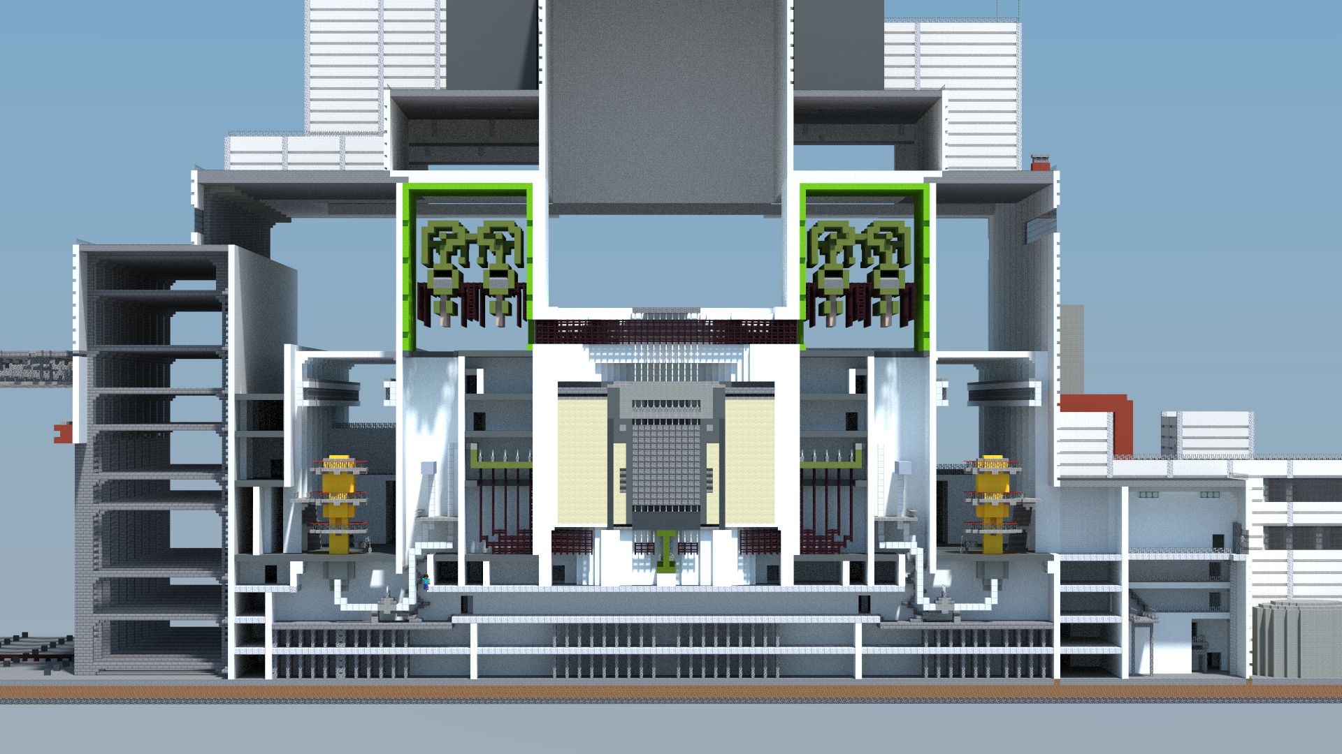 The cubes have grown to RosAtom: Kursk Nuclear Power Plant in Minecraft (scale 1.7:1). The story of how to learn to multiply by 1.7 in your head - Kursk Nuclear Power Plant, Minecraft, Peaceful atom, Rosatom, Chernobyl, Radiation, Video, Longpost, Computer games