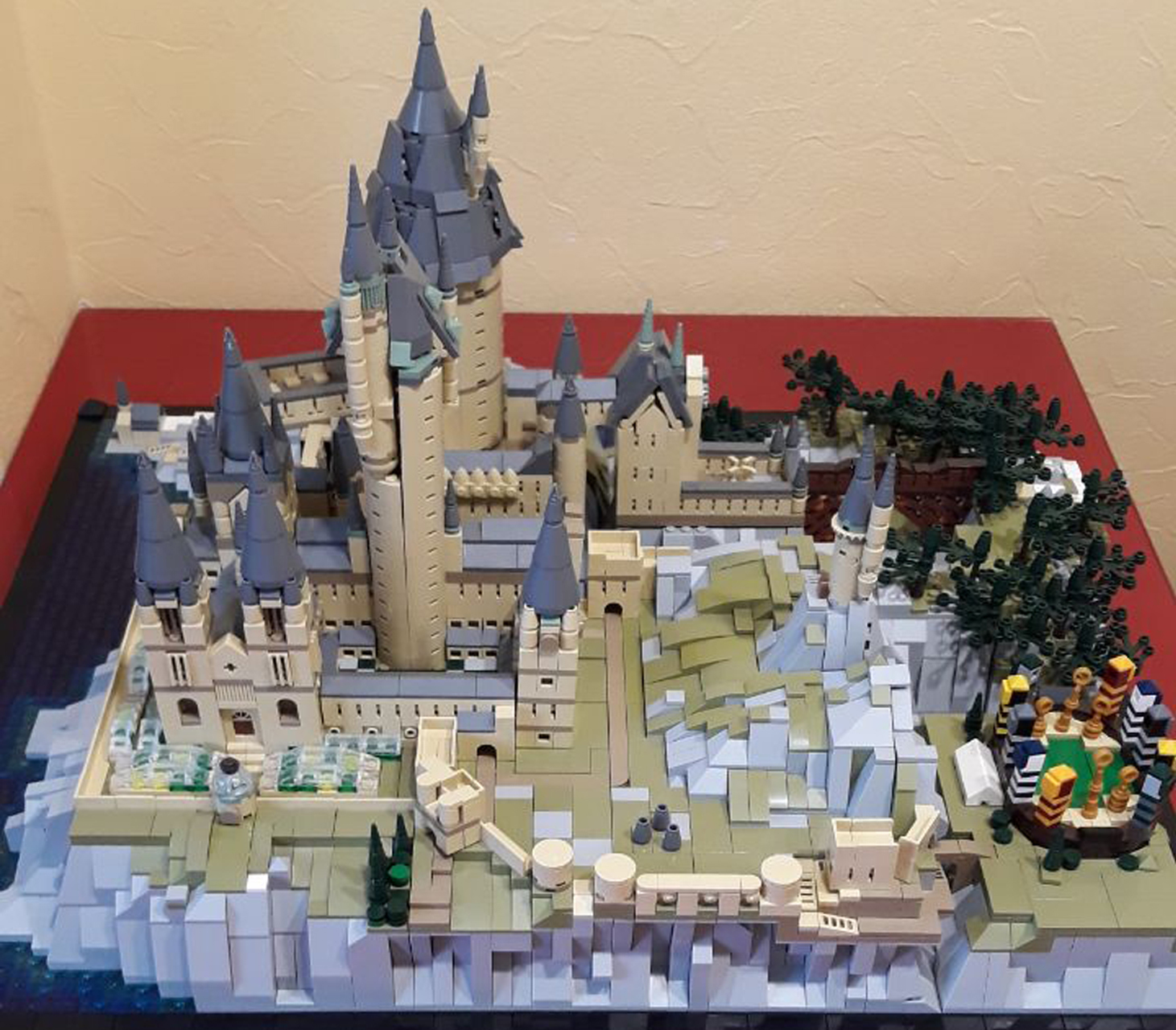 HOGWARTS - school of wizardry, part 2 - My, Lego, Analogue, Hobby, Enthusiasm, Hogwarts, Harry Potter, Lock, School, Cubes, Constructor, Chinese goods, Architecture, Bridge, Tower, Berth, Longpost