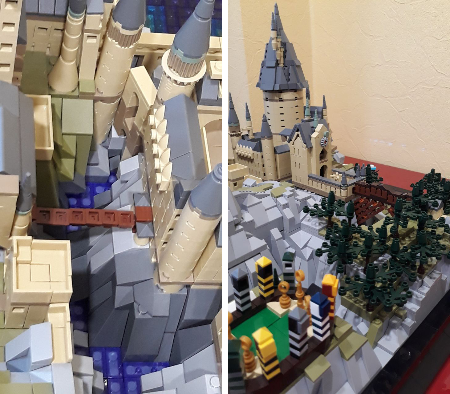 HOGWARTS - school of wizardry, part 2 - My, Lego, Analogue, Hobby, Enthusiasm, Hogwarts, Harry Potter, Lock, School, Cubes, Constructor, Chinese goods, Architecture, Bridge, Tower, Berth, Longpost