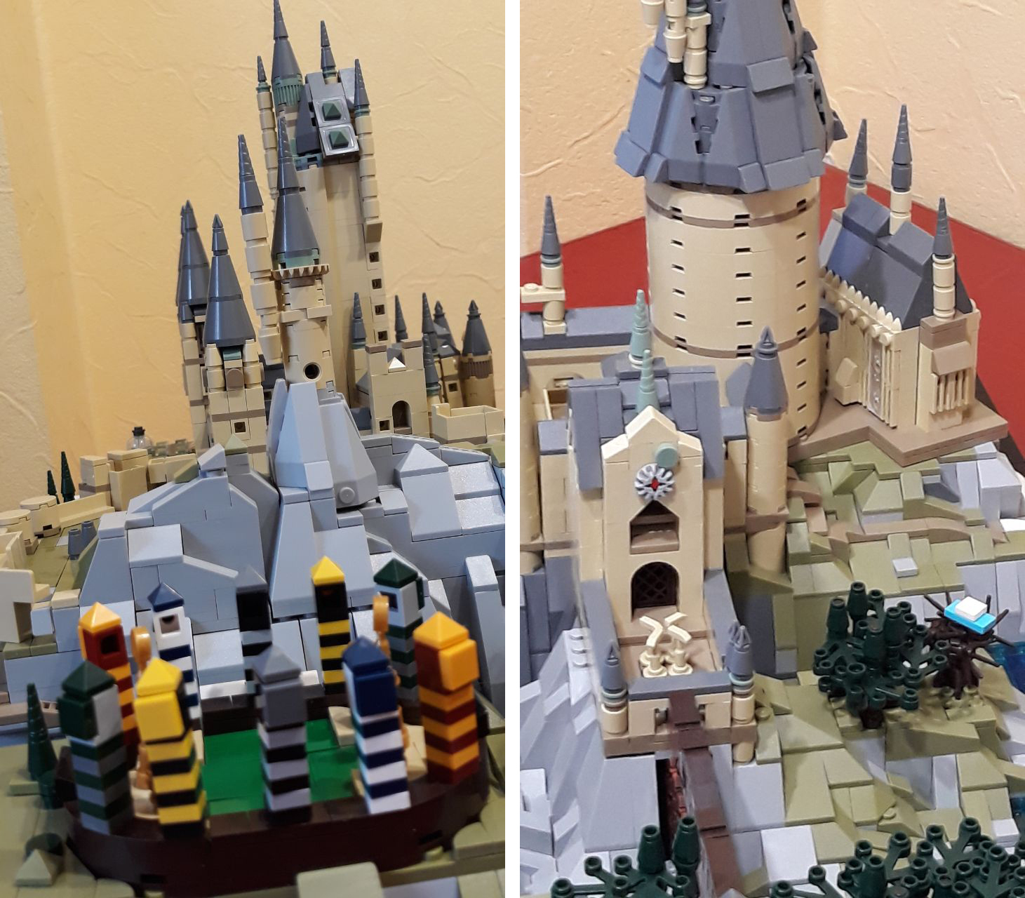 HOGWARTS - school of wizardry, part 2 - My, Lego, Analogue, Hobby, Enthusiasm, Hogwarts, Harry Potter, Lock, School, Cubes, Constructor, Chinese goods, Architecture, Bridge, Tower, Berth, Longpost