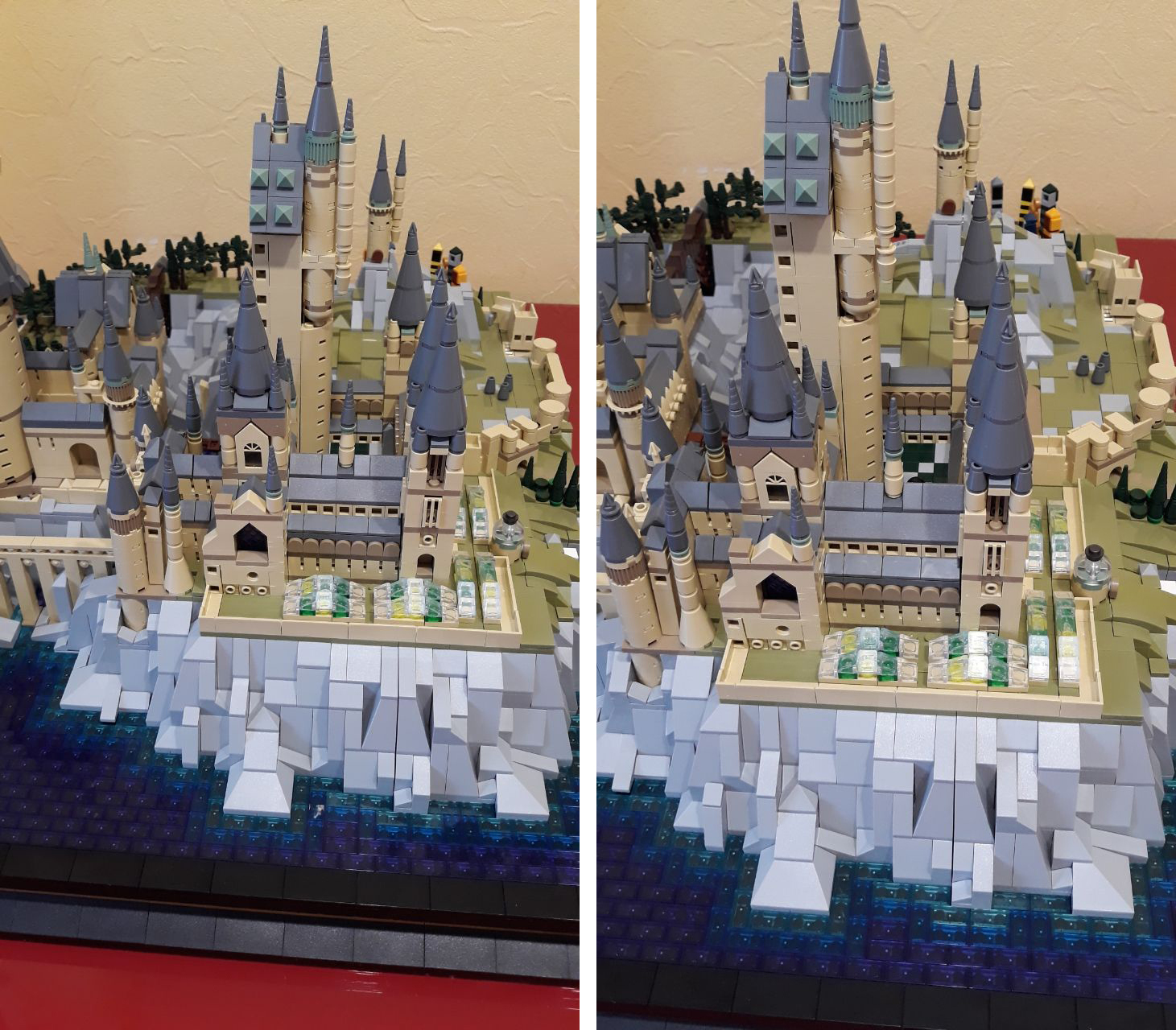 HOGWARTS - school of wizardry, part 2 - My, Lego, Analogue, Hobby, Enthusiasm, Hogwarts, Harry Potter, Lock, School, Cubes, Constructor, Chinese goods, Architecture, Bridge, Tower, Berth, Longpost