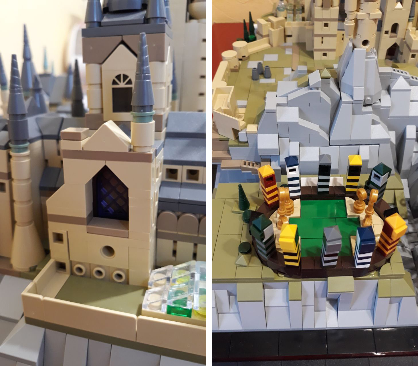 HOGWARTS - school of wizardry, part 2 - My, Lego, Analogue, Hobby, Enthusiasm, Hogwarts, Harry Potter, Lock, School, Cubes, Constructor, Chinese goods, Architecture, Bridge, Tower, Berth, Longpost