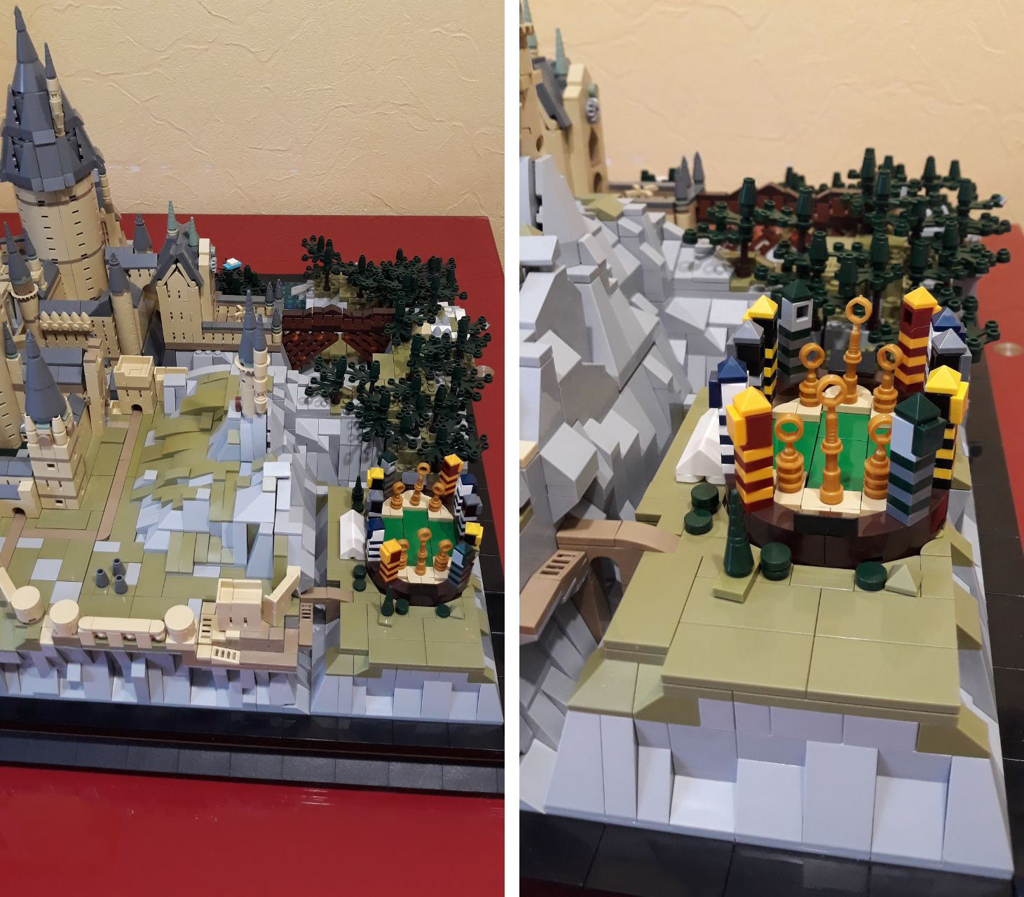 HOGWARTS - school of wizardry, part 2 - My, Lego, Analogue, Hobby, Enthusiasm, Hogwarts, Harry Potter, Lock, School, Cubes, Constructor, Chinese goods, Architecture, Bridge, Tower, Berth, Longpost