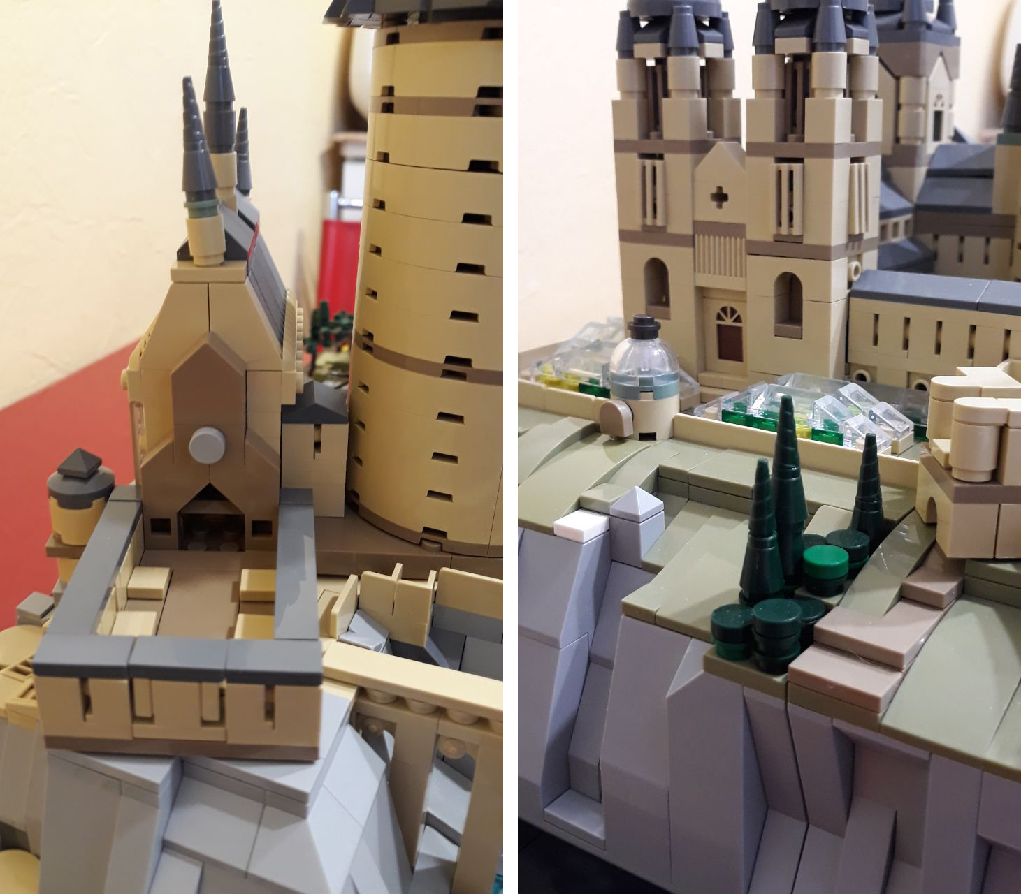 HOGWARTS - school of wizardry, part 2 - My, Lego, Analogue, Hobby, Enthusiasm, Hogwarts, Harry Potter, Lock, School, Cubes, Constructor, Chinese goods, Architecture, Bridge, Tower, Berth, Longpost