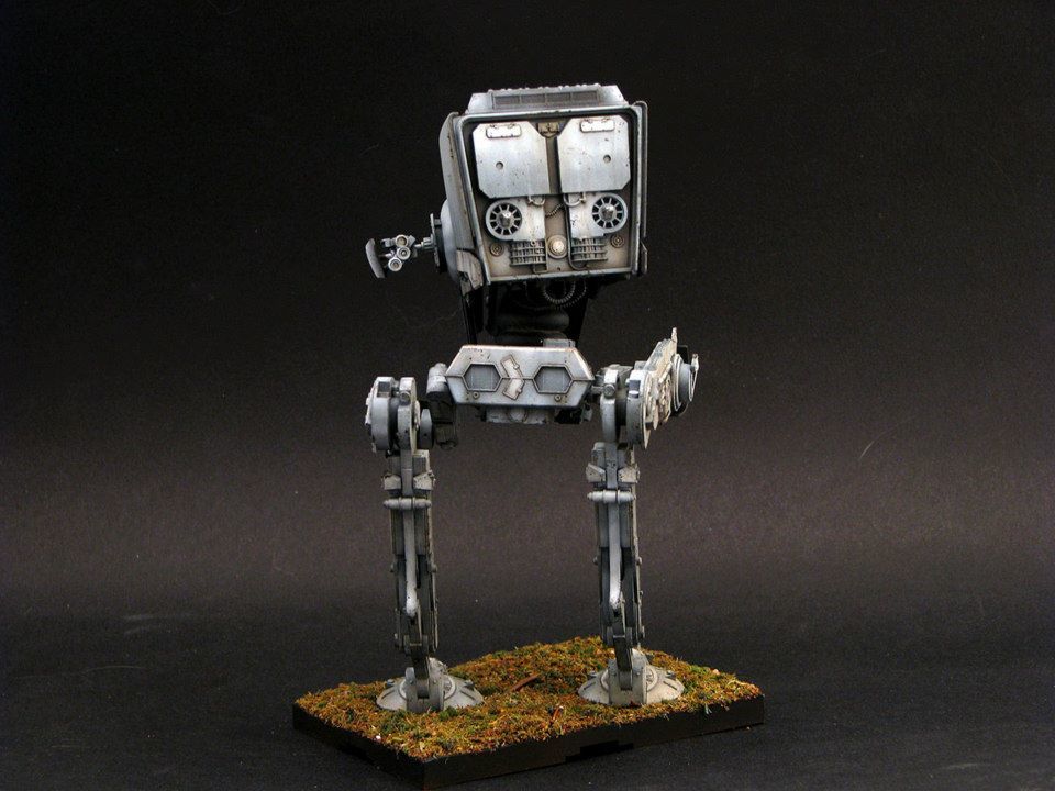 AT-ST in 1/48 scale - My, Modeling, Stand modeling, Star Wars, Painting, Fantasy, Longpost, At-St