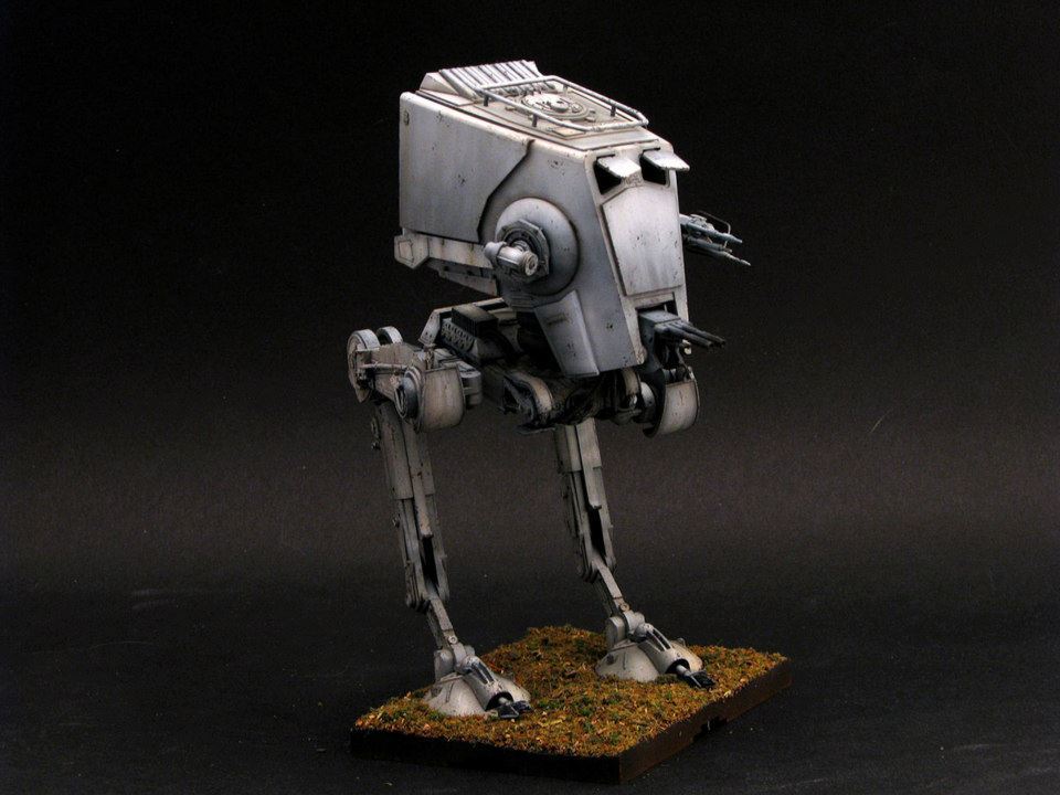 AT-ST in 1/48 scale - My, Modeling, Stand modeling, Star Wars, Painting, Fantasy, Longpost, At-St