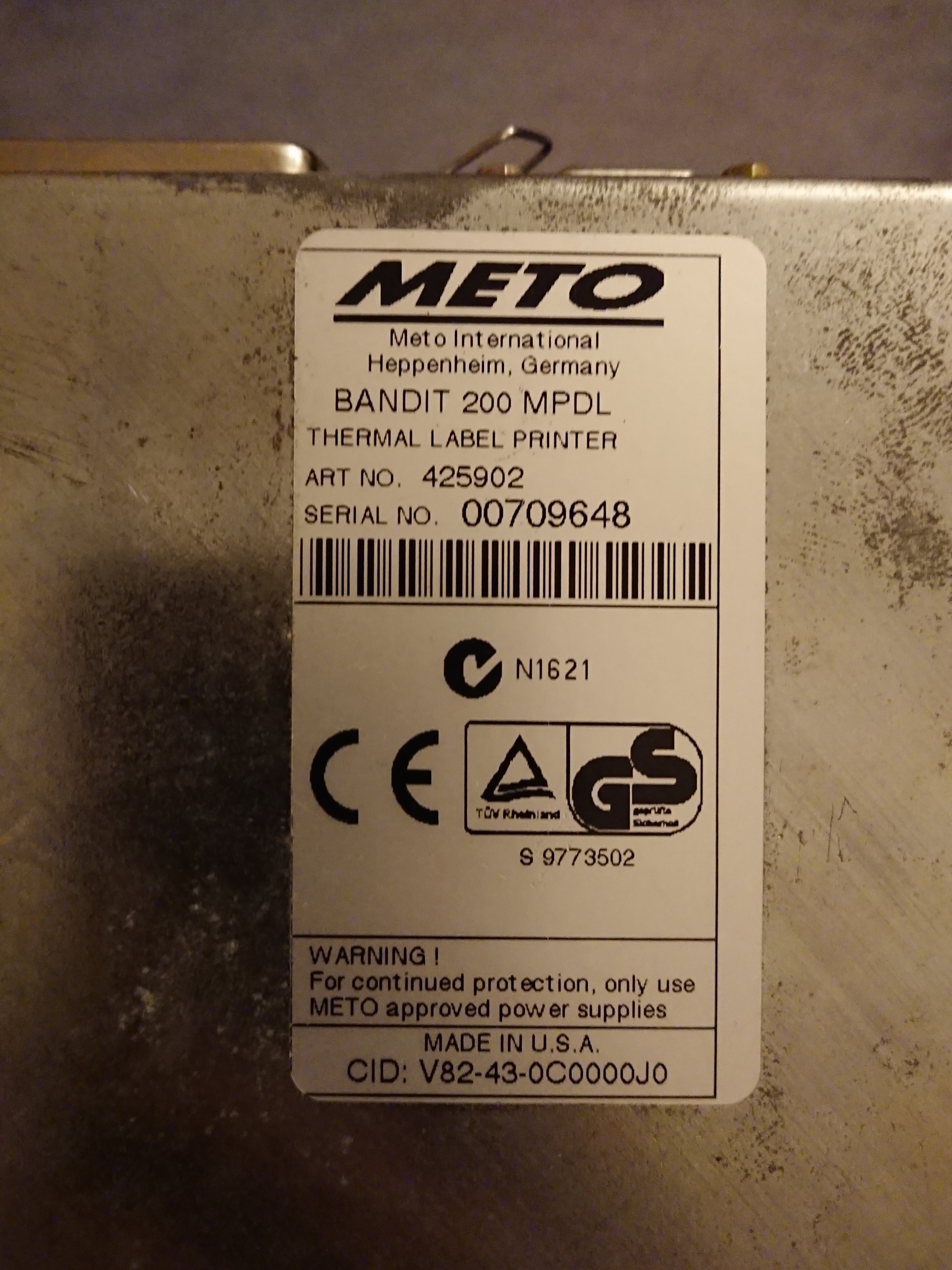 Label printer meto Bandit (need help) - My, Thermal Printers, Help, Charger, Longpost