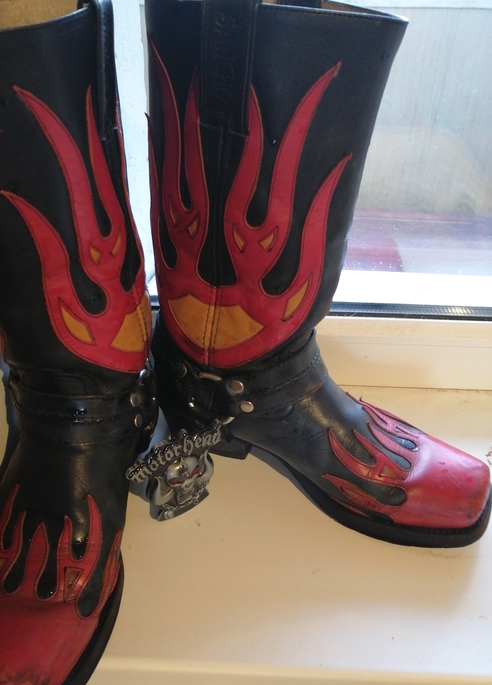 Fire Boots - My, Boots, Fire, Motorhead, Longpost