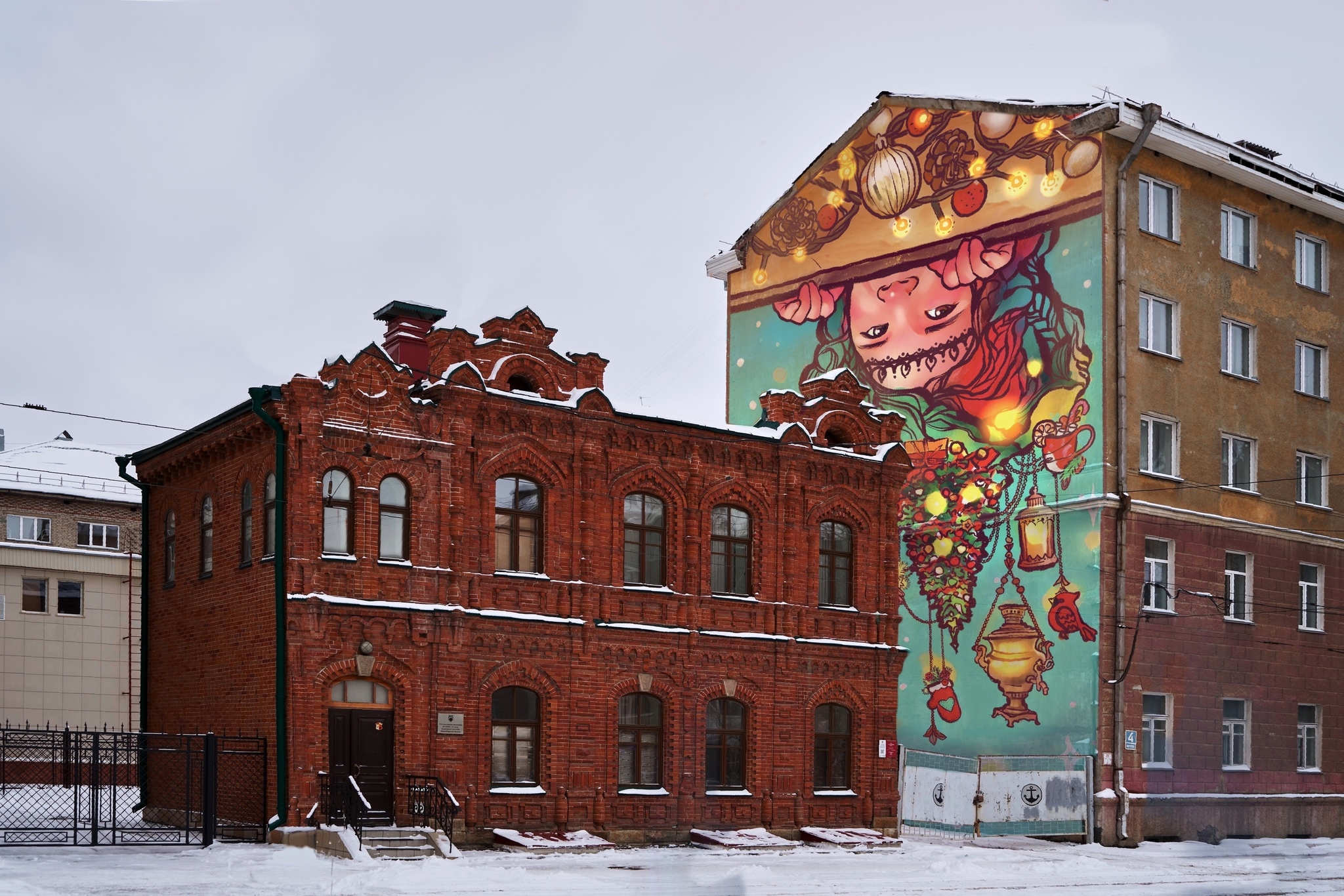 Граффити на домах Новосибирск