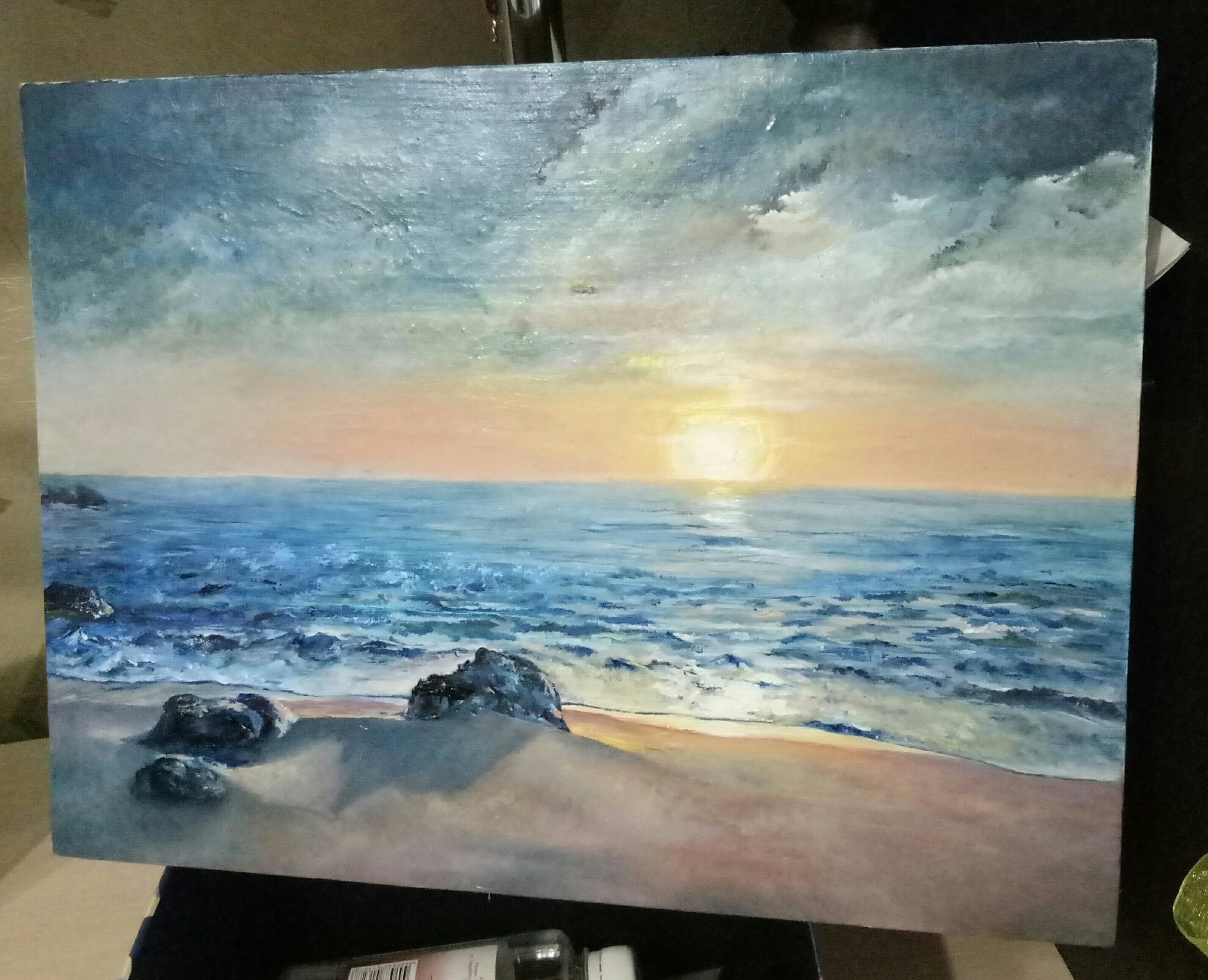 Finally finished it) - My, Oil painting, Painting