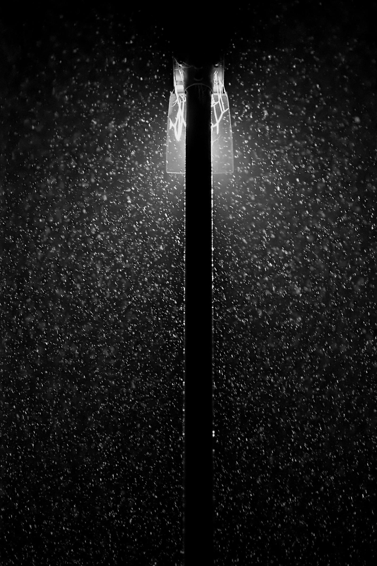 Flashlight - The photo, Lamp, Night, Snow, Sadness