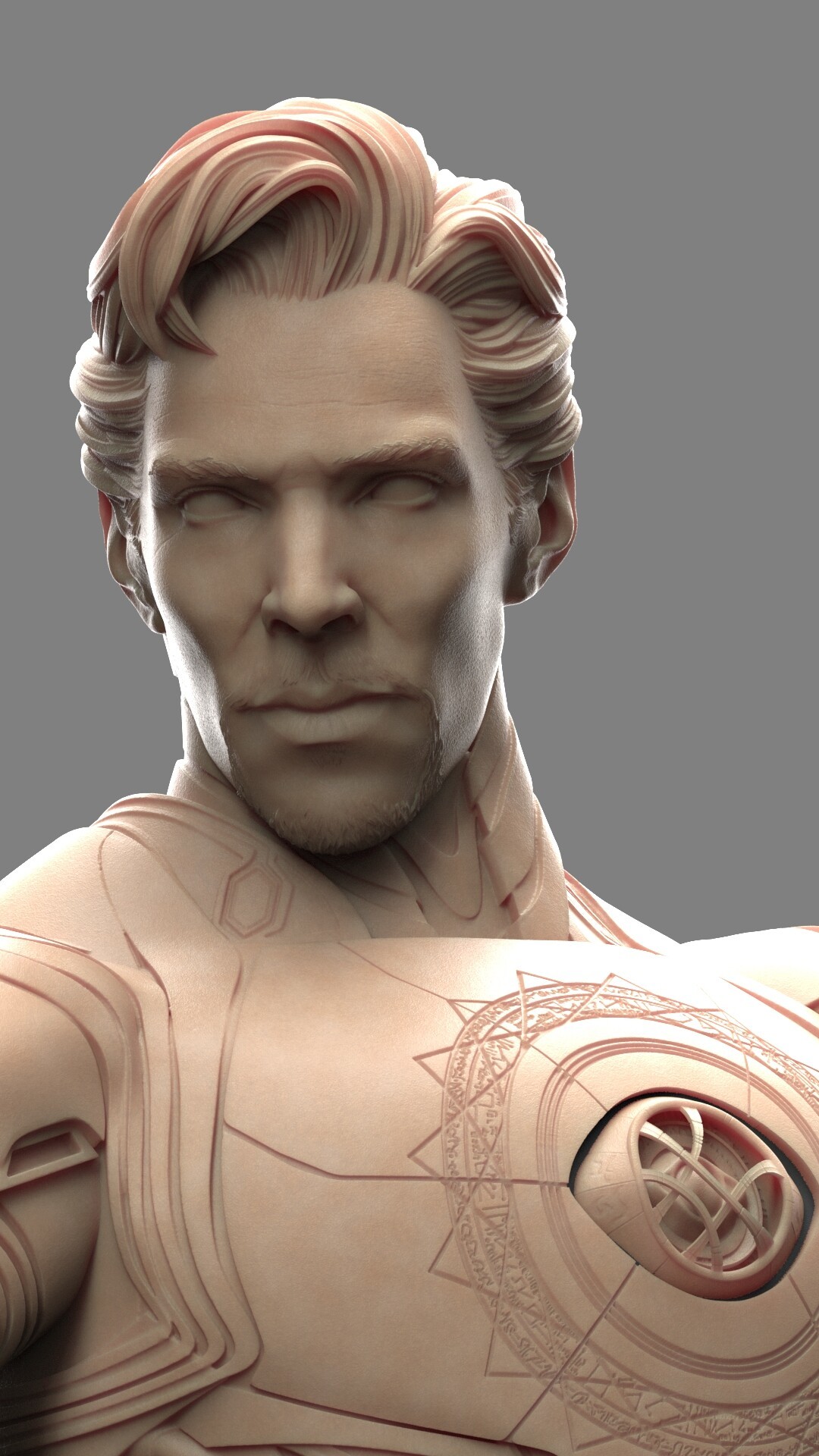 Iron Strange. Figurine for 3D printing - My, 3D, Marvel, iron Man, Doctor Strange, Benedict Cumberbatch, Zbrush, Keyshot, Longpost