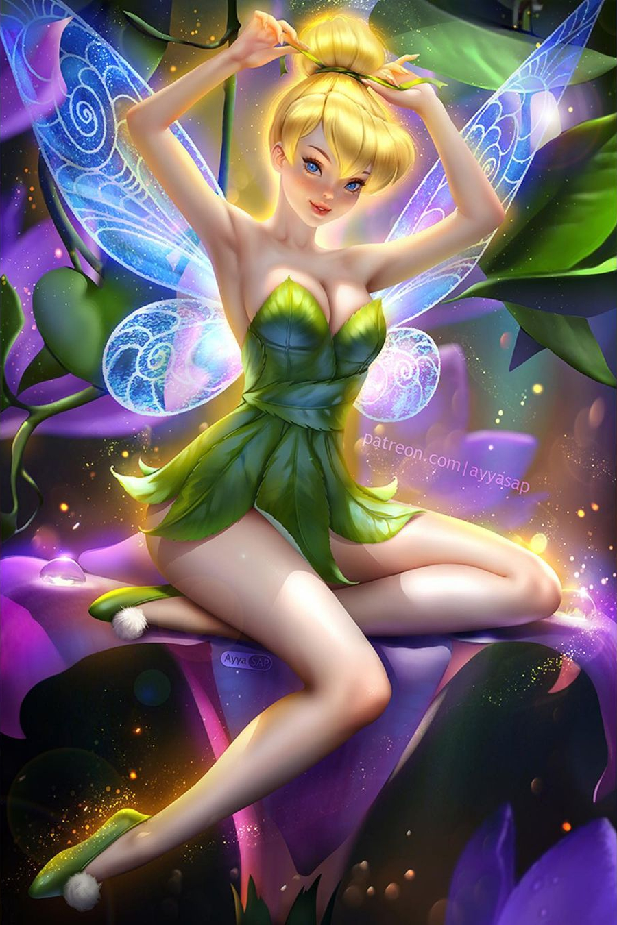 Ding Ding - Drawing, Cartoons, Fairy Tinker Bell, Peter Pan, AyyaSAP, Art