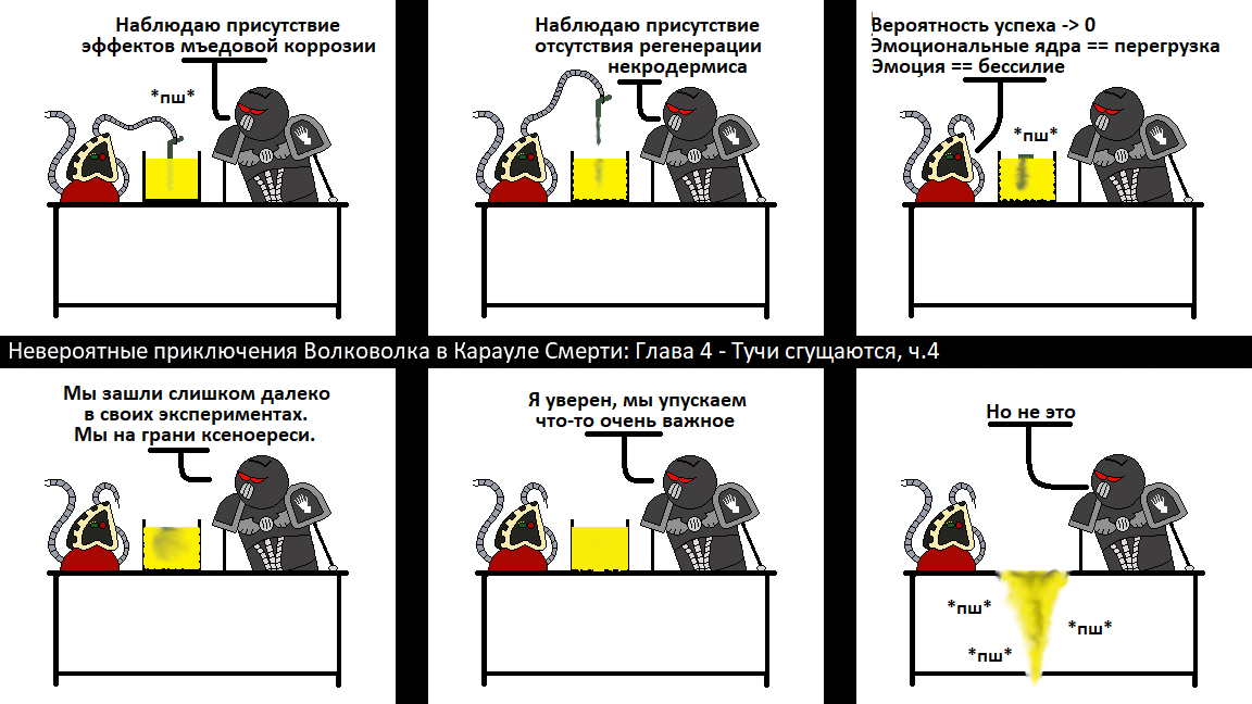 Невероятные приключение Волковолка в Карауле Смерти-9 - Моё, Warhammer 40k, Комиксы, Wh Humor, Adeptus Astartes, Death Watch, Adeptus Mechanicus, Iron Hands, Ordo xenos, Фанфик, Длиннопост, Vlkavlkas Bizarre Adventure