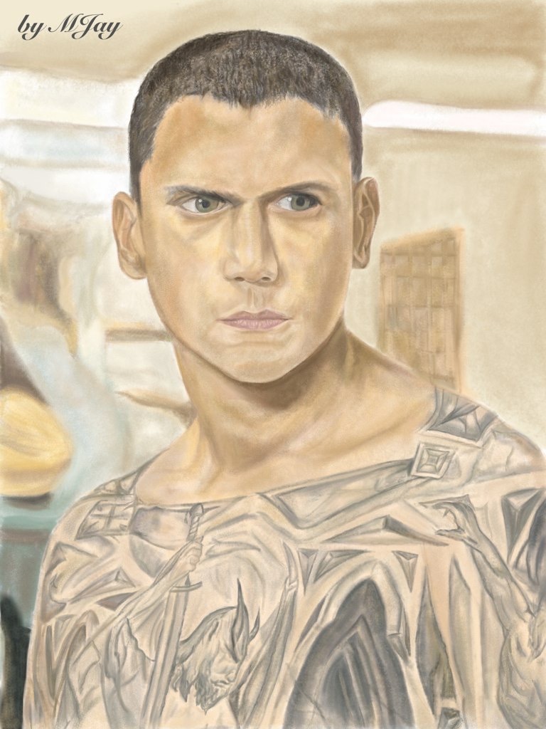 How long have I been drawing - My, Maxim (singer), Art, Digital drawing, Painting, Jail break, Michael Scofield, Flowers, the Rose, Longpost