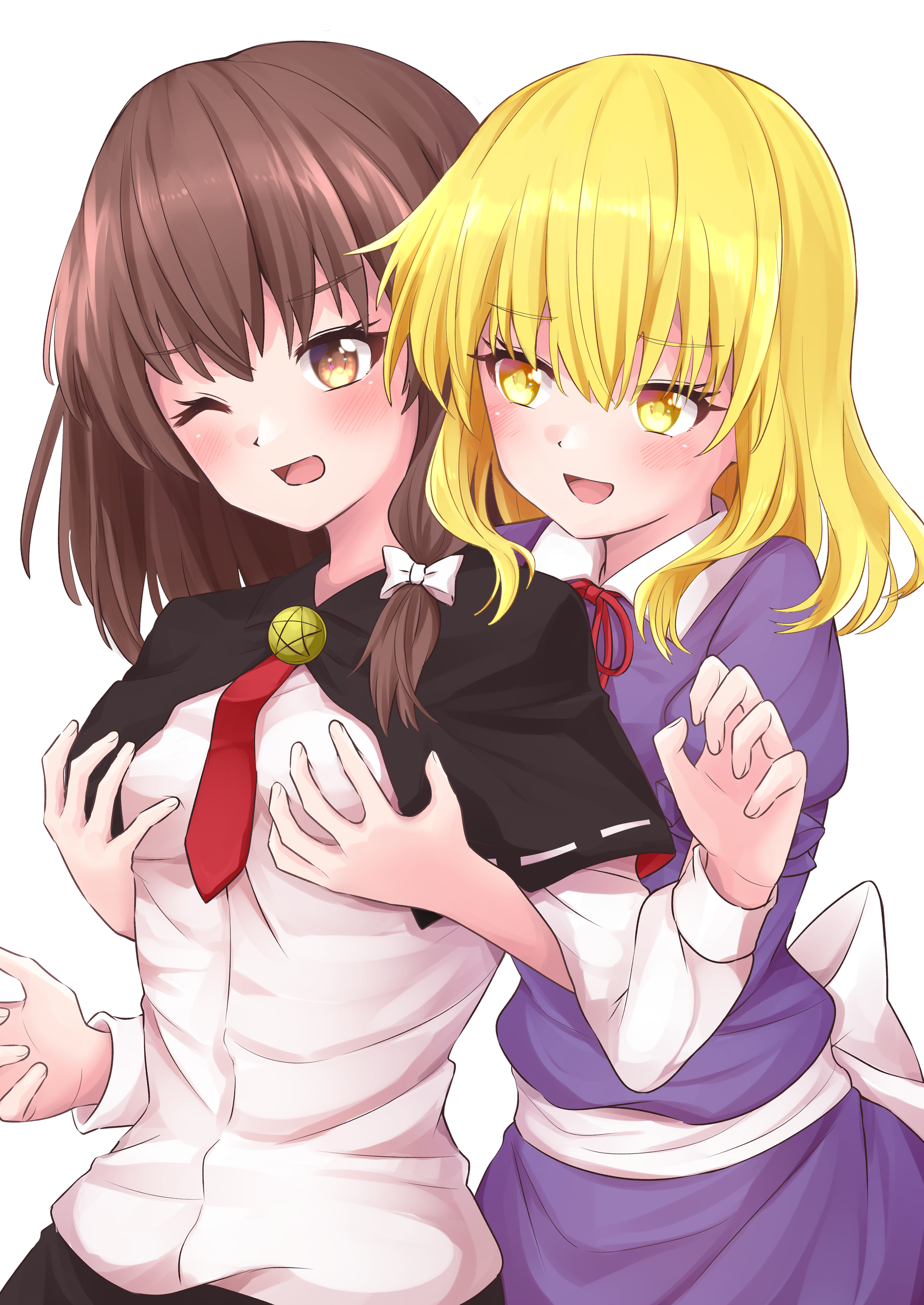 Hearn & Renko - NSFW, Touhou, Maribel Hearn, Usami renko, Anime art, Anime, Ramie, Longpost