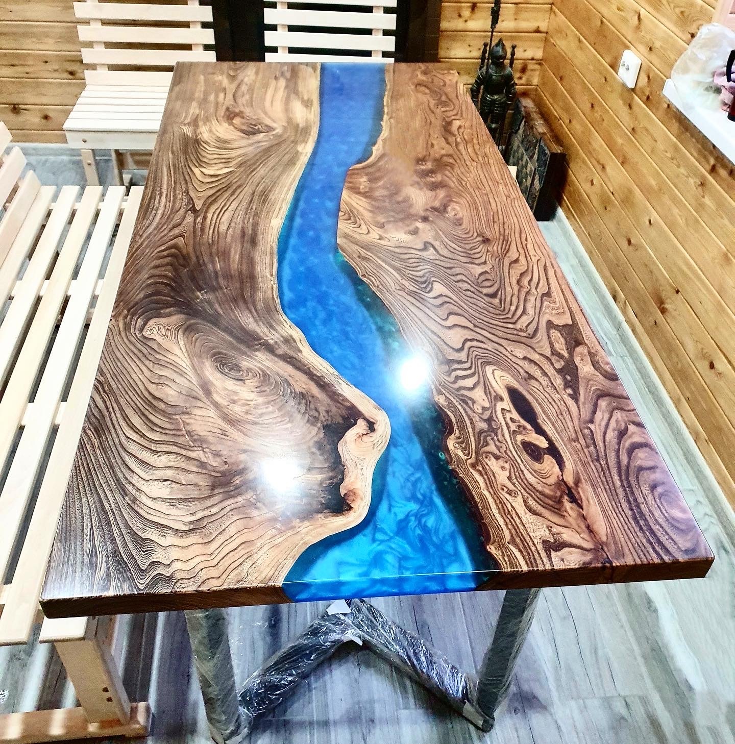 Table with epoxy - My, Woodworking, Epoxy resin, Longpost