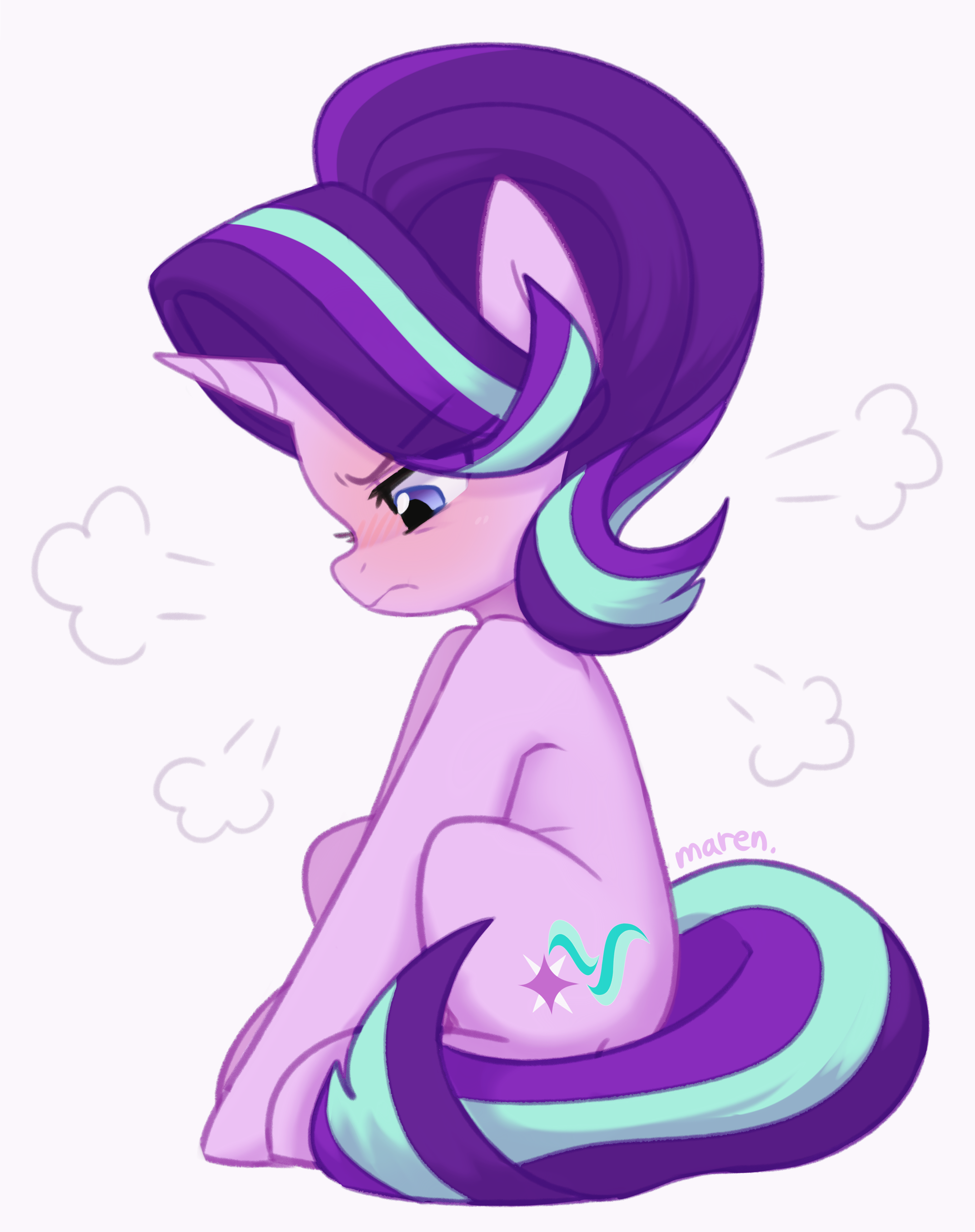 Маленькая сердитая милая Света - My Little Pony, PonyArt, Starlight Glimmer, Marenlicious