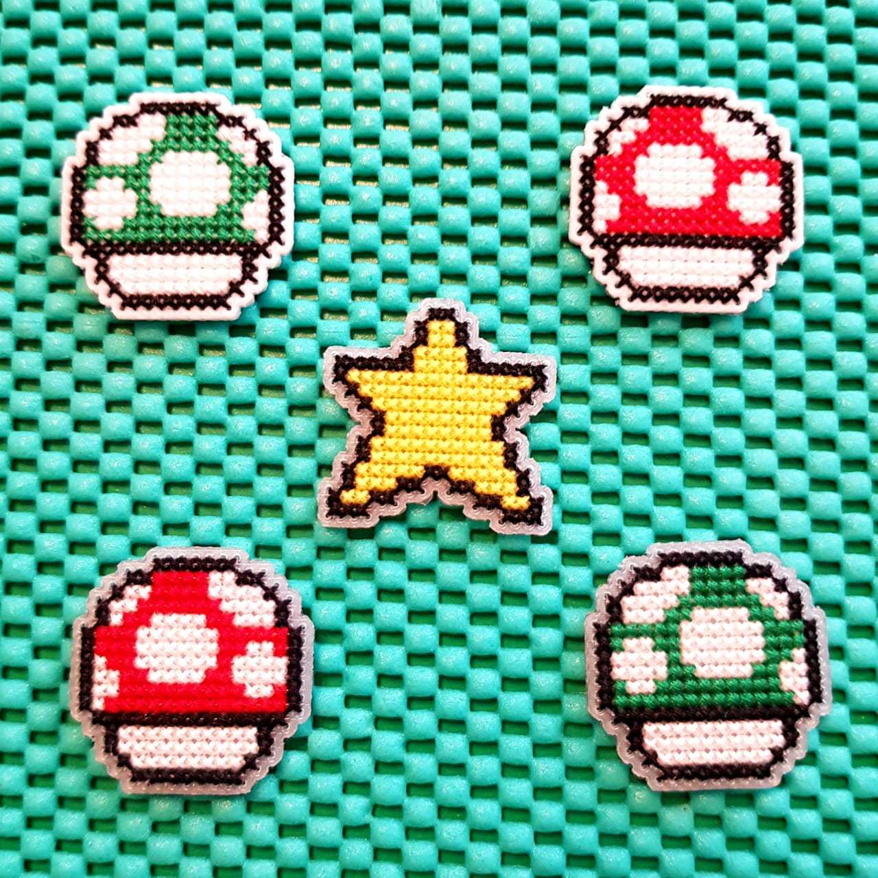 Dedicated to Mario fans - My, Needlework, Needlework without process, Cross-stitch, Mario, Longpost