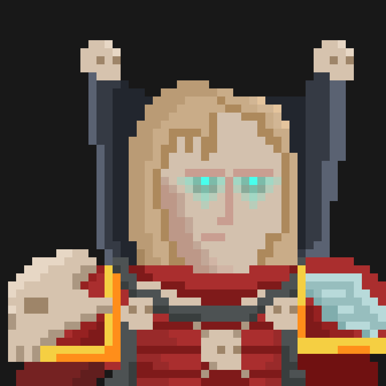 Портрет Мефистона - Моё, Pixel Art, Warhammer 40k