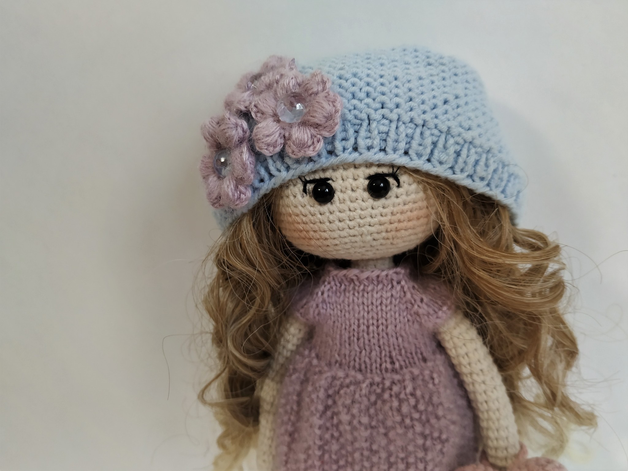 Curly Sue - My, Knitted toys, Doll, Needlework without process, February 14 - Valentine's Day, Heart, Curly Sue, Longpost, Video