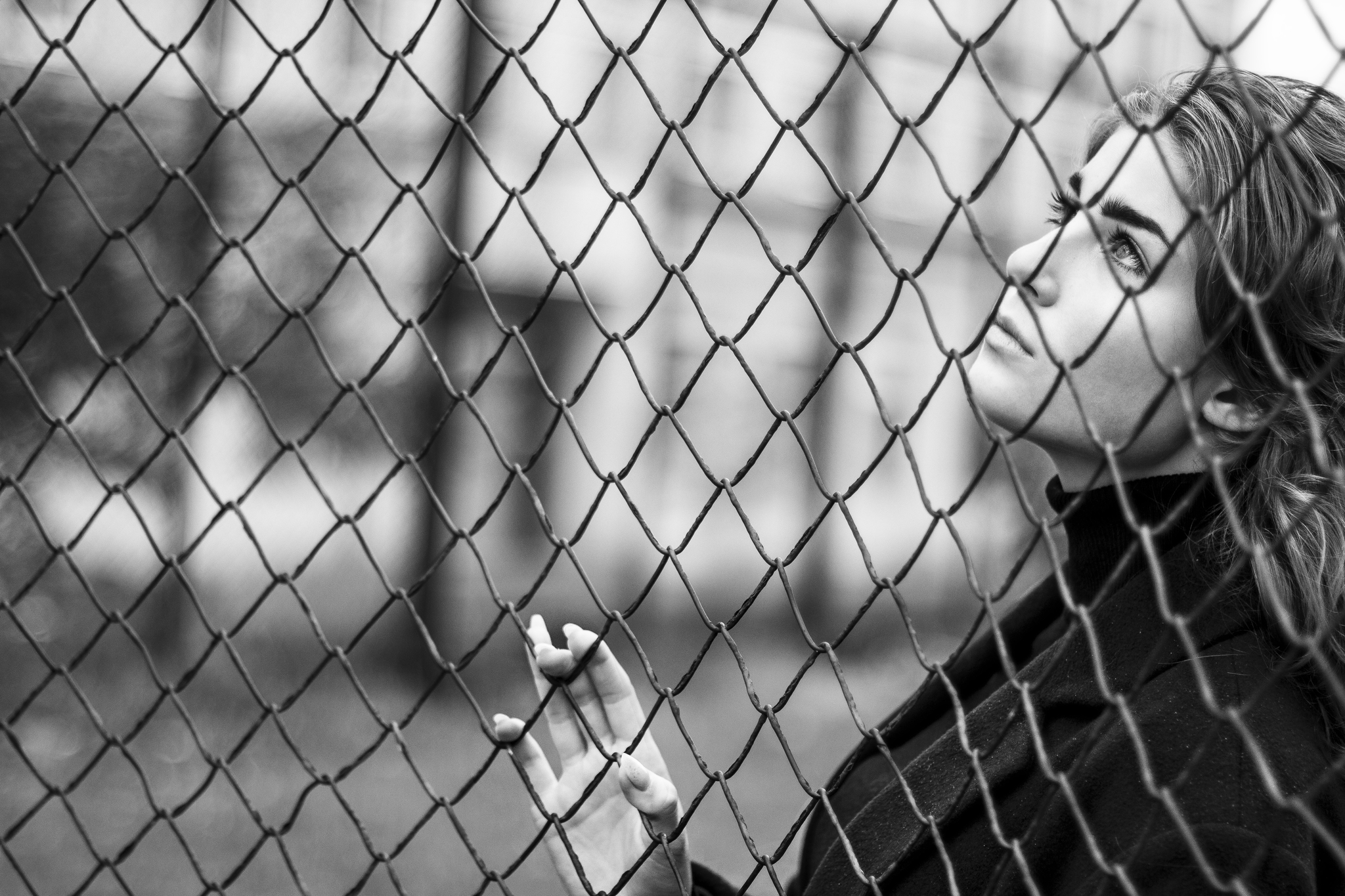 In the cage of the city - My, The photo, Photographer, Black and white photo, PHOTOSESSION, Black and white, Monochrome, Portrait, Girls, Saint Petersburg, Longpost