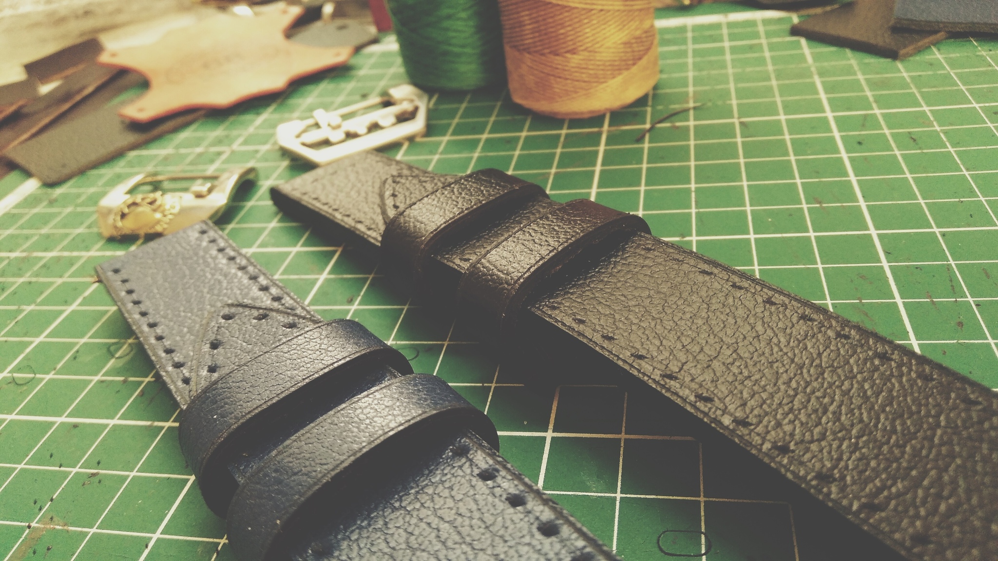 Swiss Legend and Homaz Panerai watch strap. Interesting buckles - My, Needlework with process, Leather products, Strap, Panerai, Lightning Clock, Mechanism, Clock, Wrist Watch, Leather, With your own hands, Handmade, Belt, Smart watch, Mechanical watches, Hobby, Longpost