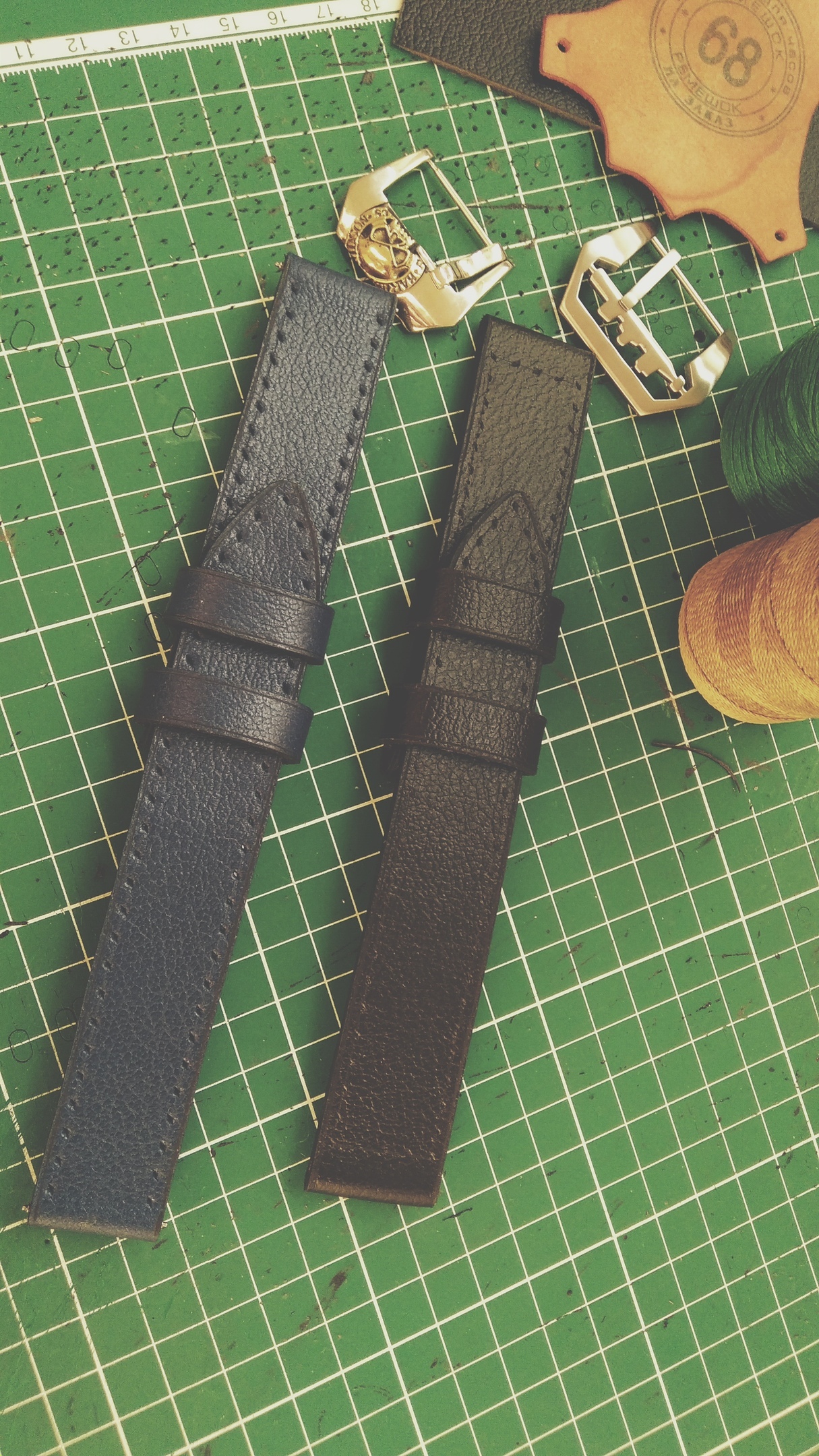 Swiss Legend and Homaz Panerai watch strap. Interesting buckles - My, Needlework with process, Leather products, Strap, Panerai, Lightning Clock, Mechanism, Clock, Wrist Watch, Leather, With your own hands, Handmade, Belt, Smart watch, Mechanical watches, Hobby, Longpost