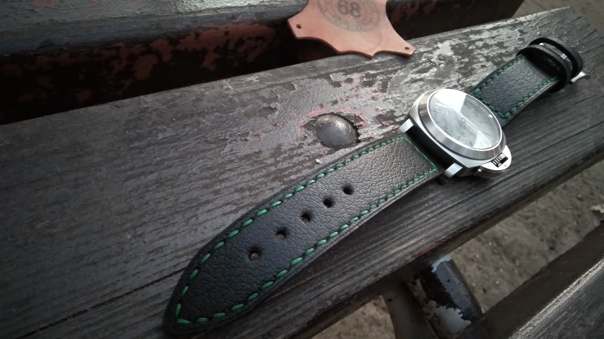 Swiss Legend and Homaz Panerai watch strap. Interesting buckles - My, Needlework with process, Leather products, Strap, Panerai, Lightning Clock, Mechanism, Clock, Wrist Watch, Leather, With your own hands, Handmade, Belt, Smart watch, Mechanical watches, Hobby, Longpost