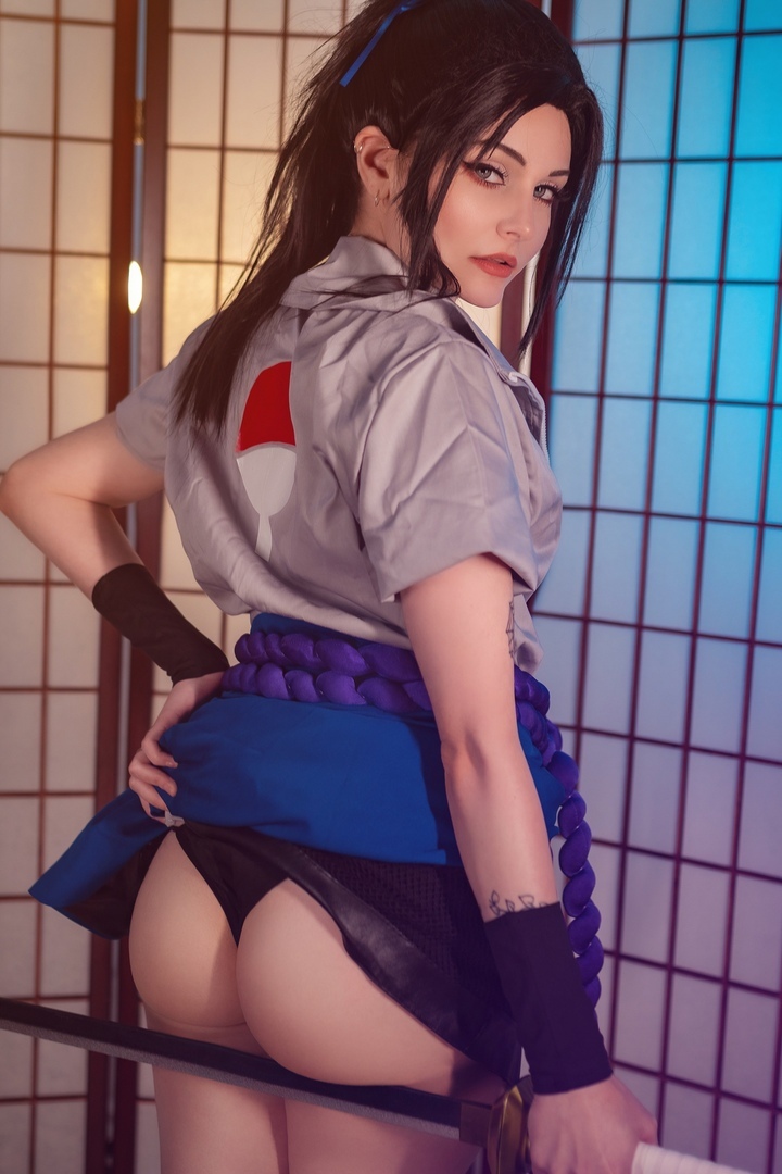 Sasuke Uchiha - NSFW, Sasuke Uchiha, Rule 63, Beautiful girl, Longpost, Cosplay, Naruto, Girls, Erotic, Booty, Underwear