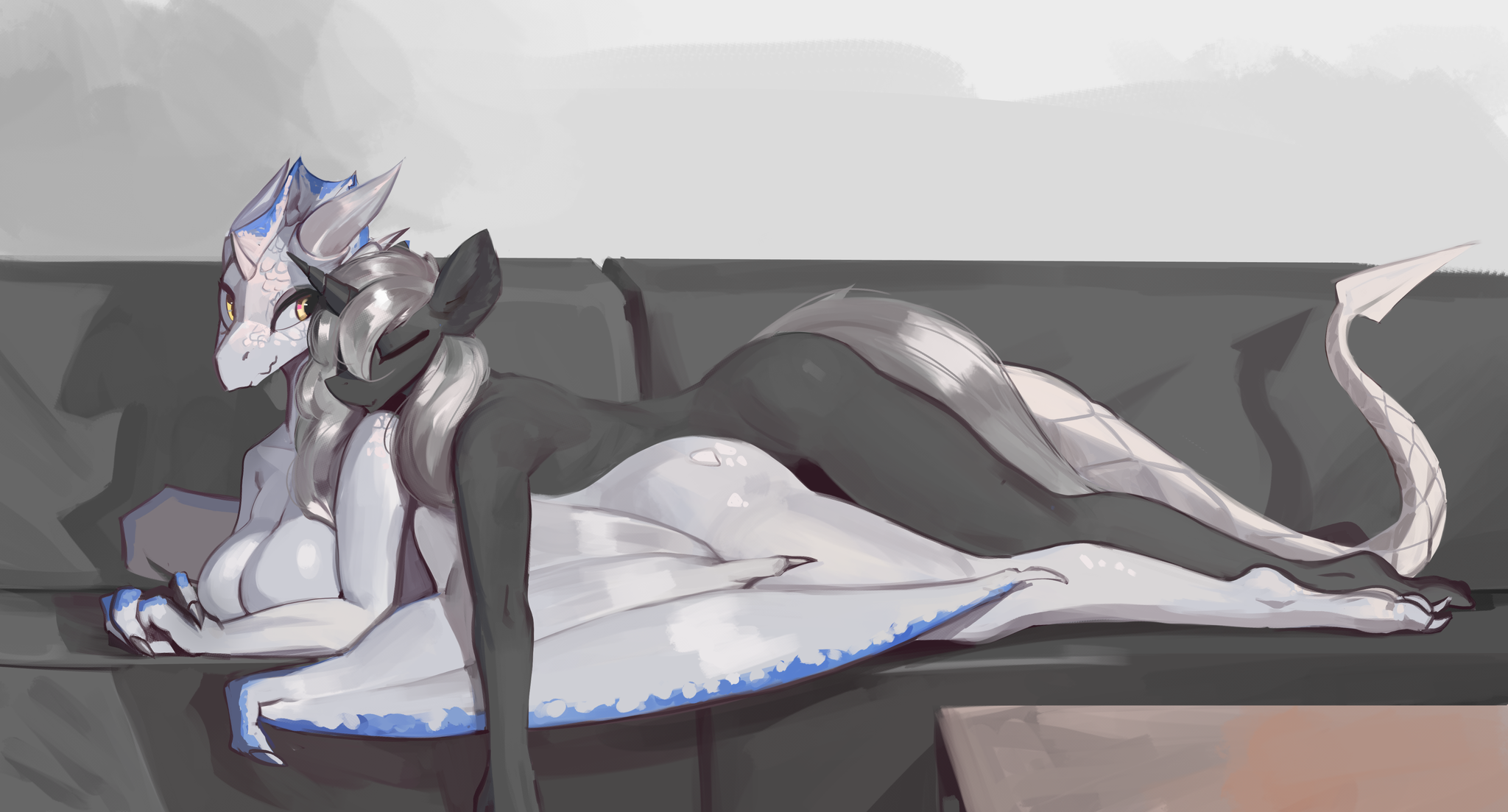 Relaxation - NSFW, Furry, Furry art, Furry edge, Nsilverdraws