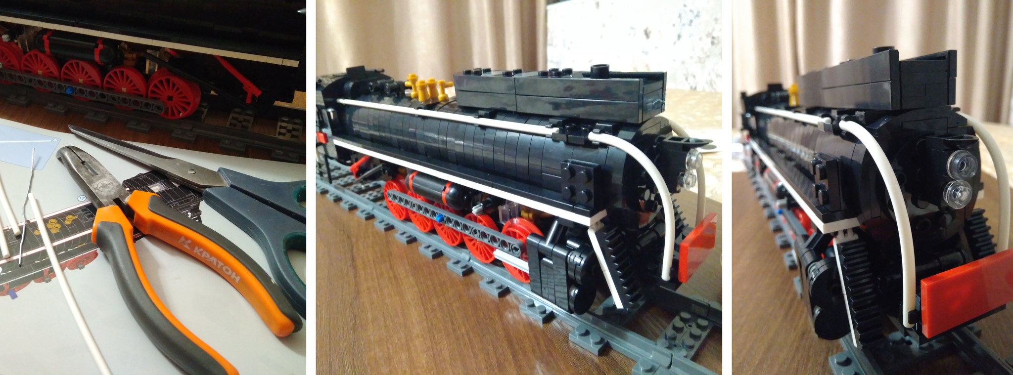 Lokomotiv is a serious designer - My, Lego, Analogue, Locomotive, Locomotive, Railway, Constructor, Enthusiasm, Hobby, Radio controlled models, Toys, Cubes, Video, Longpost