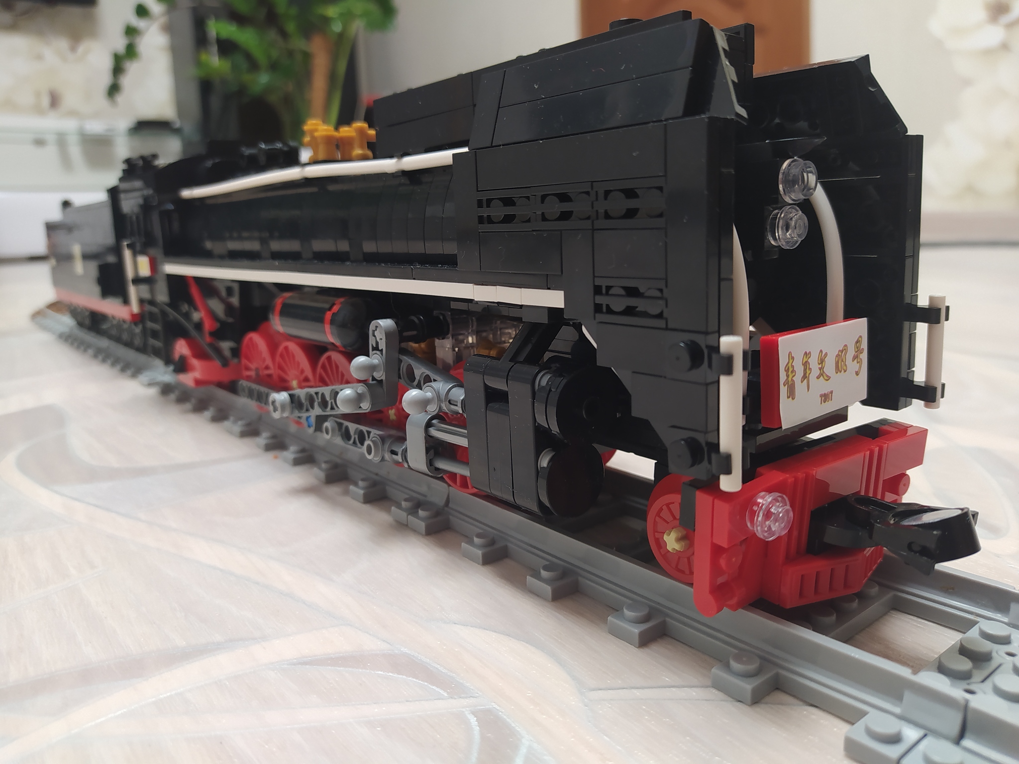 Lokomotiv is a serious designer - My, Lego, Analogue, Locomotive, Locomotive, Railway, Constructor, Enthusiasm, Hobby, Radio controlled models, Toys, Cubes, Video, Longpost